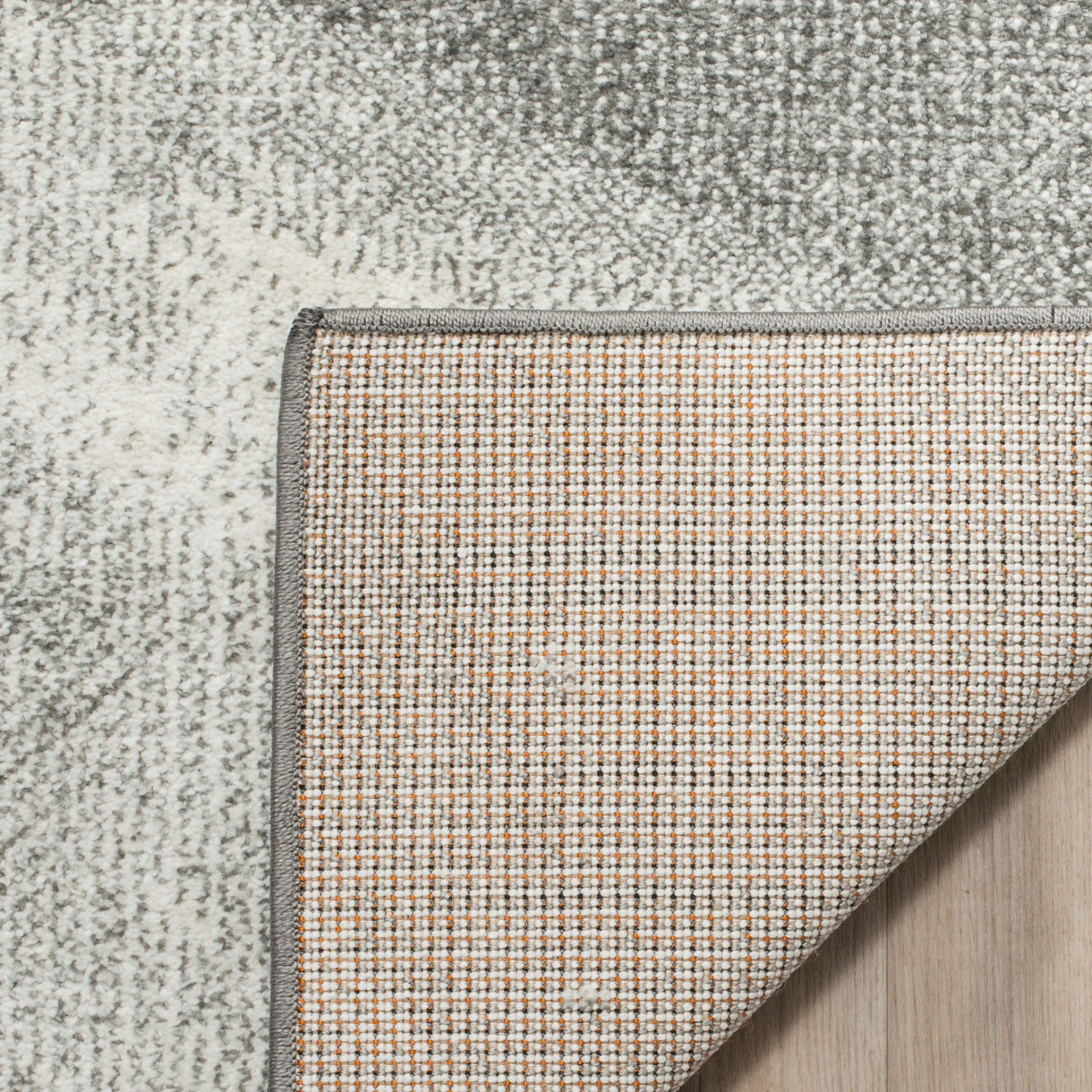 Glacier Painterly Burst Rug in Gray / Multicolor