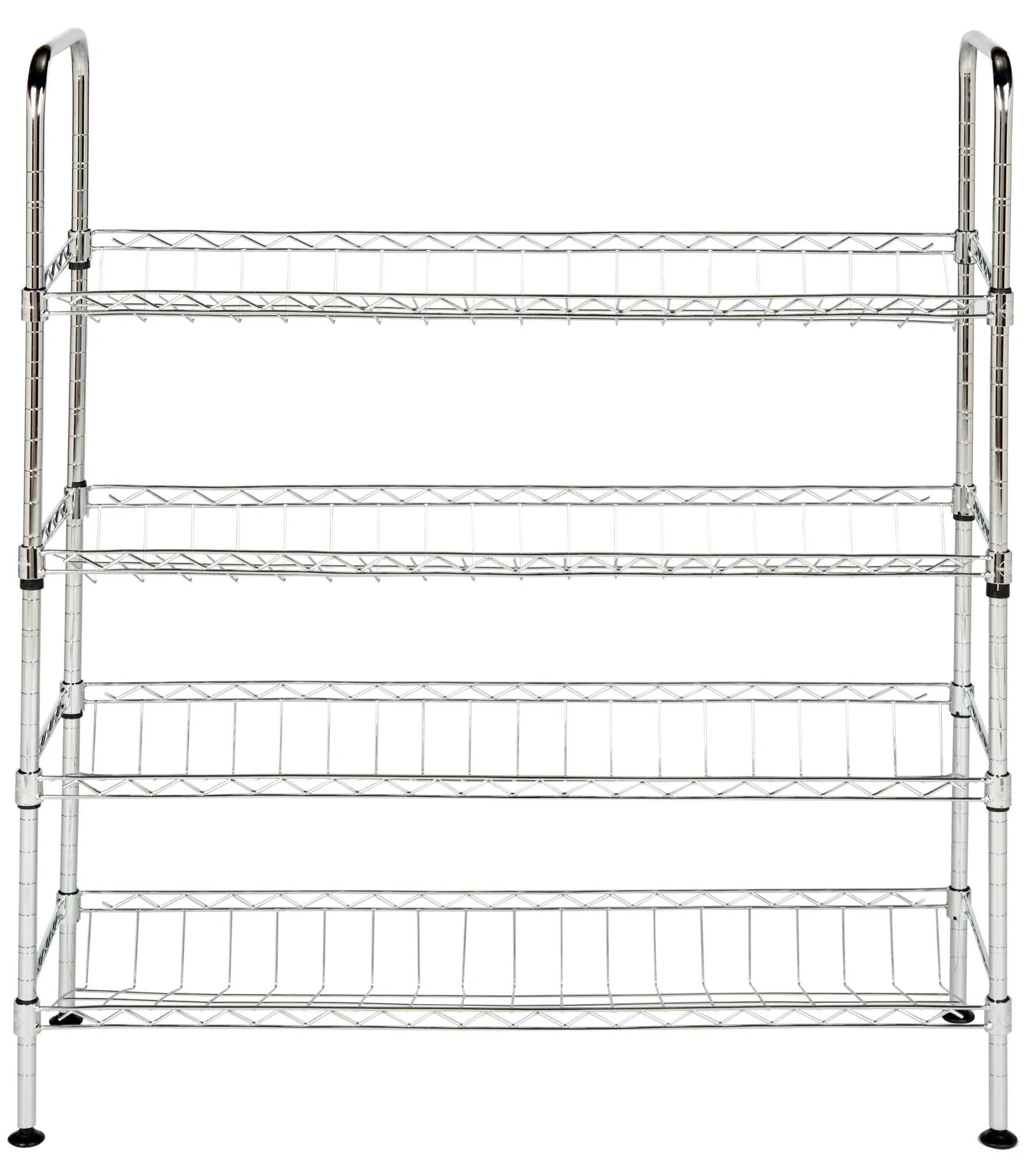 Lidia Adjustable Shoe Rack in Chrome