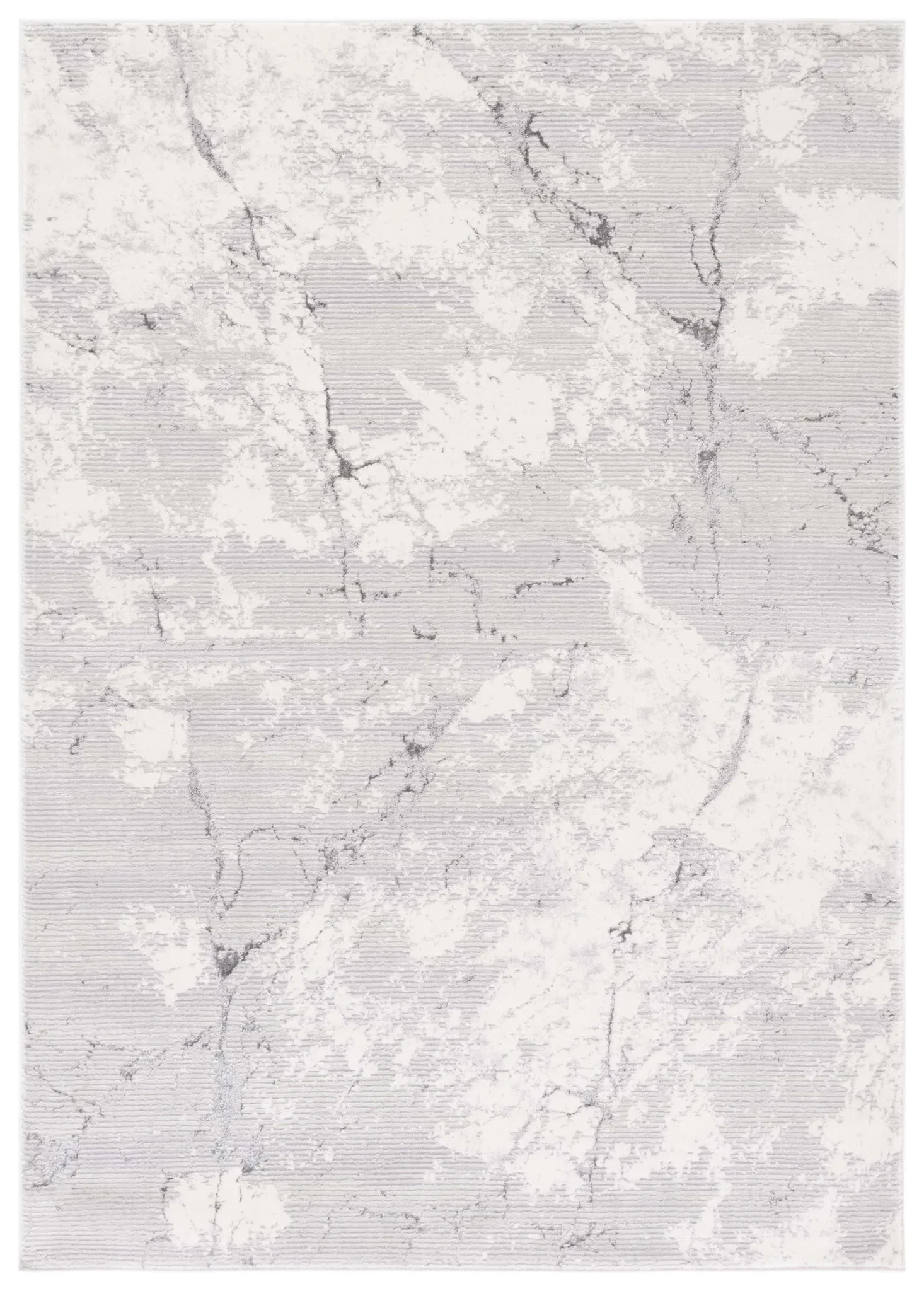 Hanna Marbled Abstract Rug in Gray / Ivory
