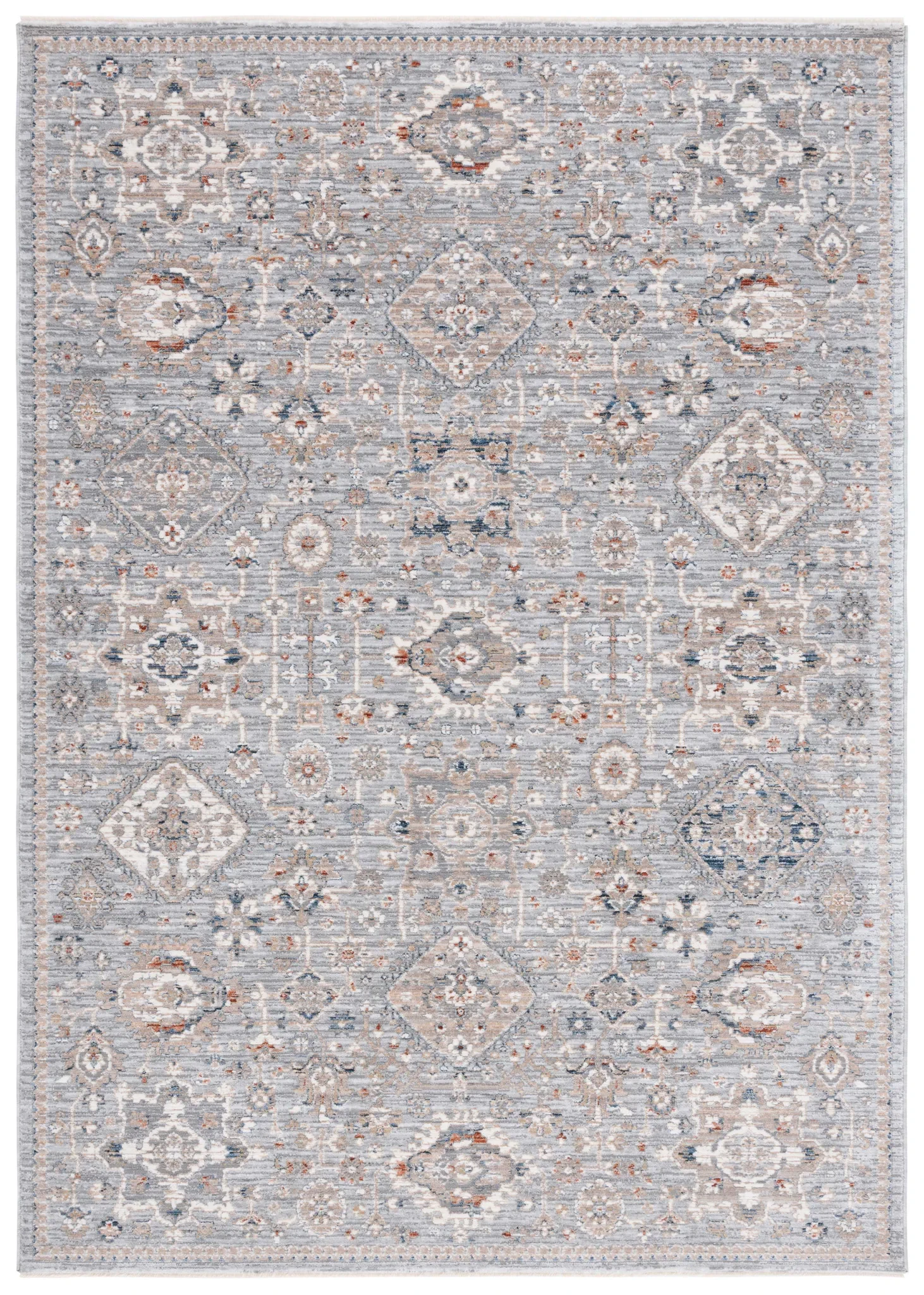 Harlow Medallion Rug in Light Gray / Beige Blue