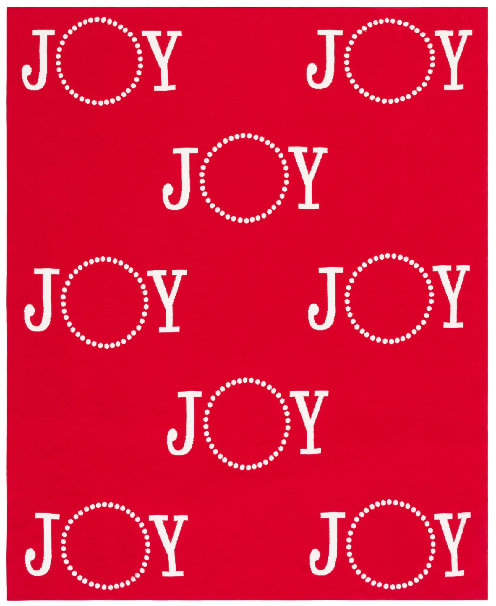 Joy To The World Throw in Red / White