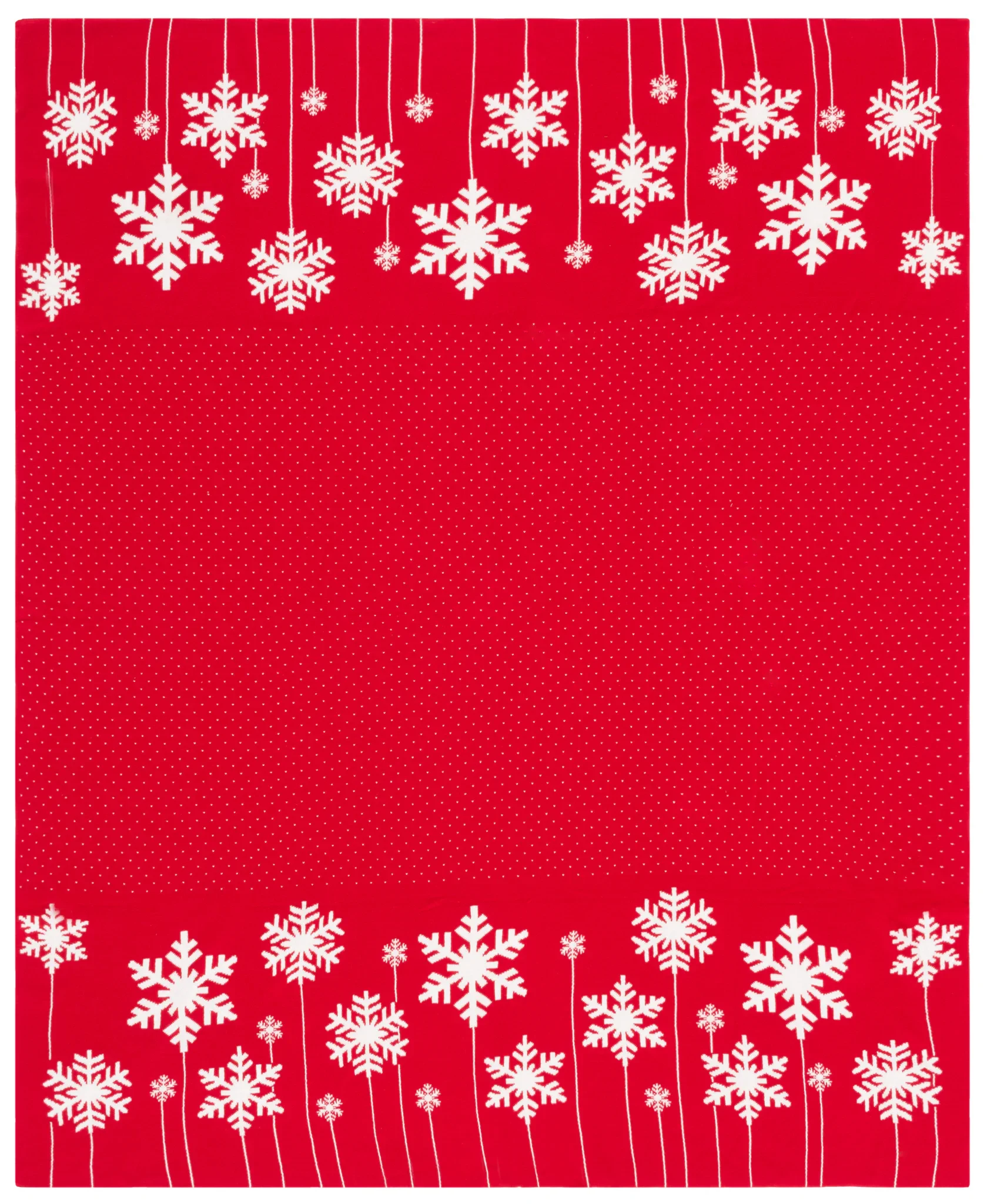 Frosty Throw in Red / White