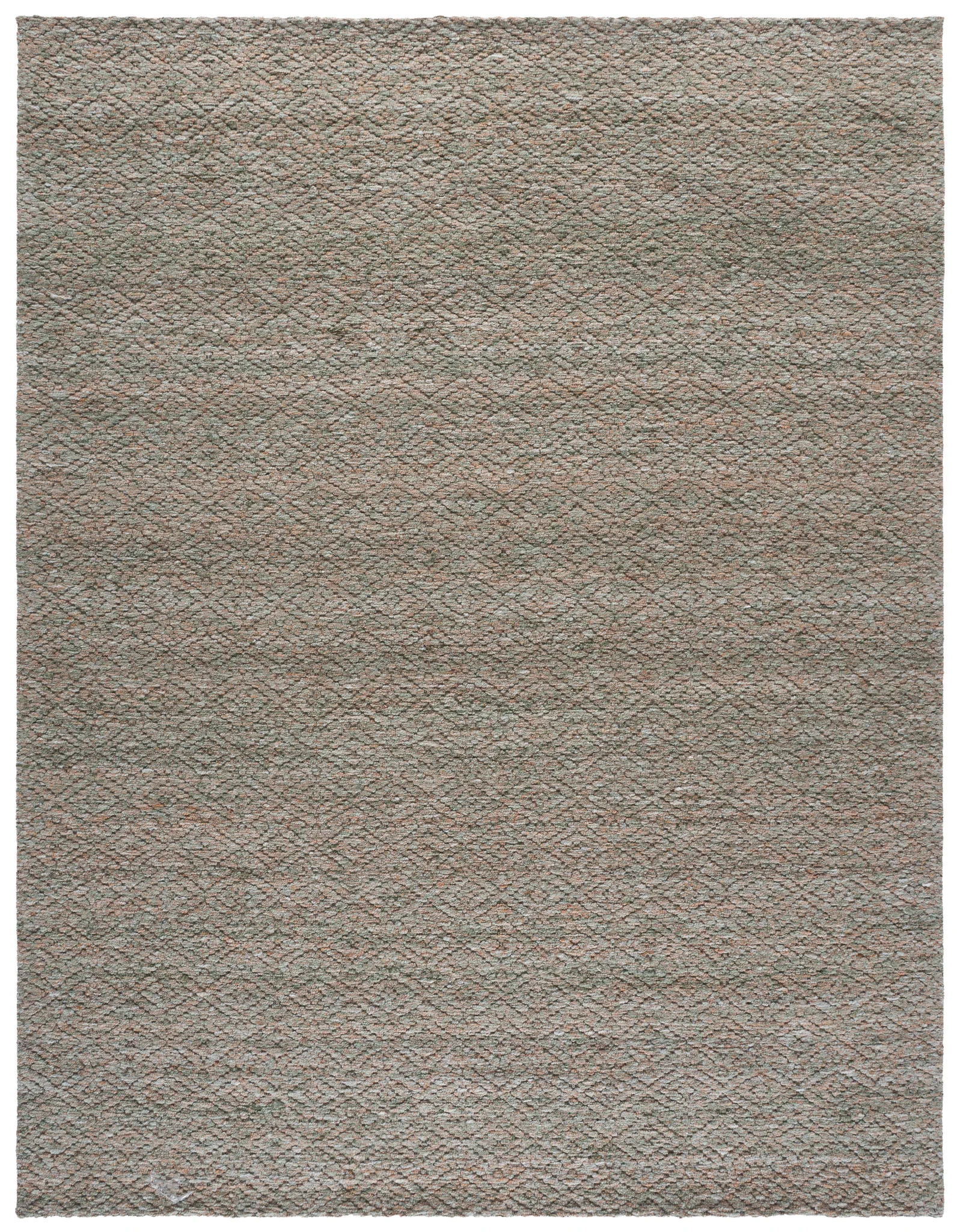 Harvest Diamond Hand-Woven Rug in Green / Beige