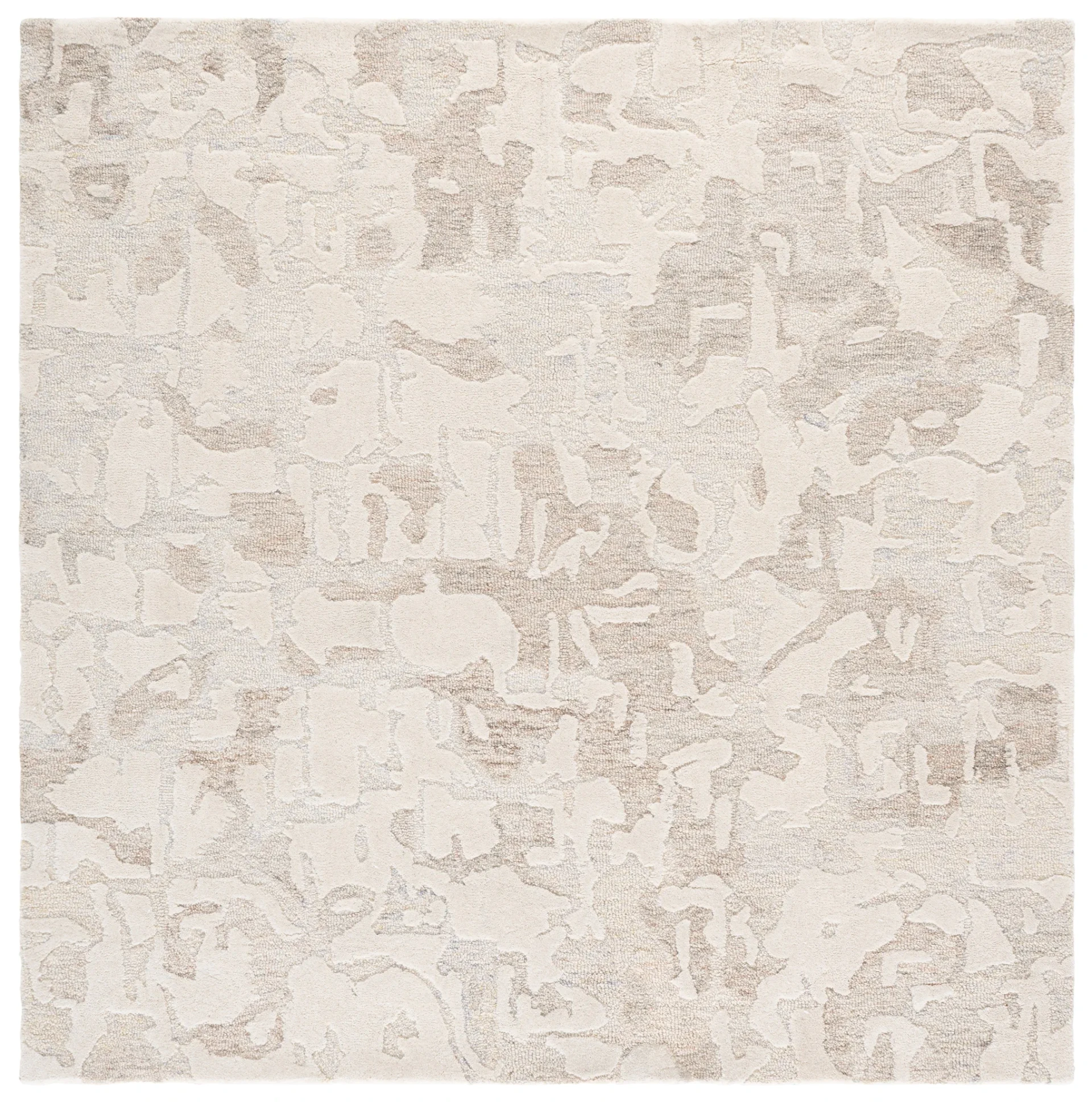 Harvest Abstract Pebble Hand-Tufted Wool Rug in Beige / Taupe