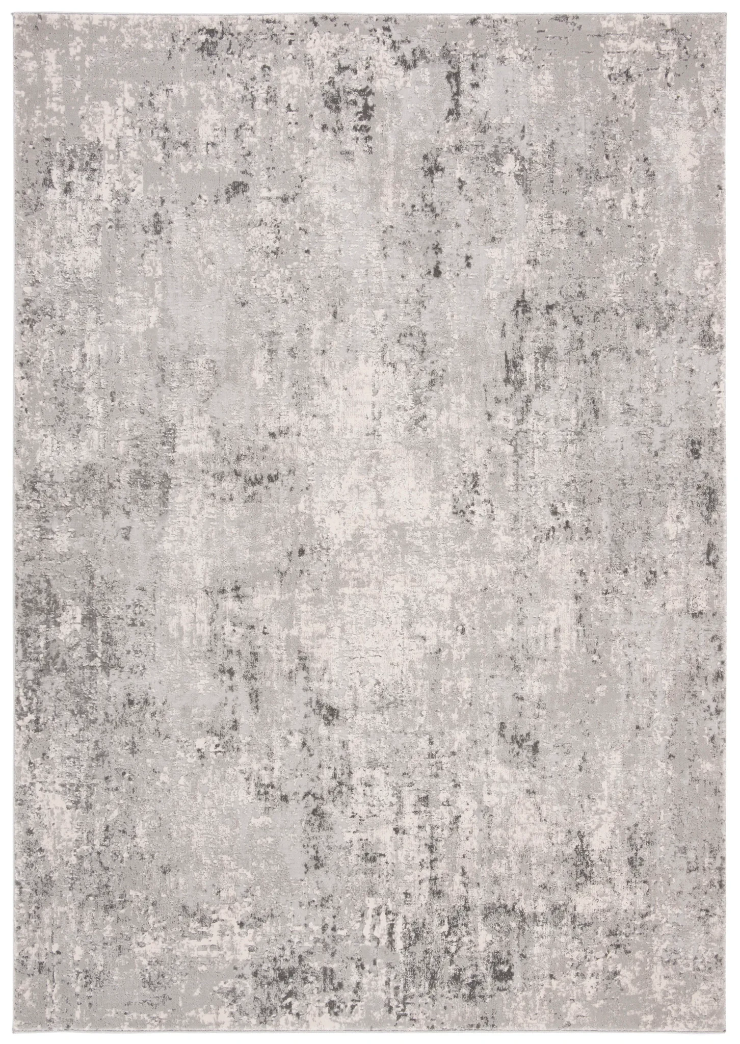Invista Distressed Abstract Rug in Gray / Ivory