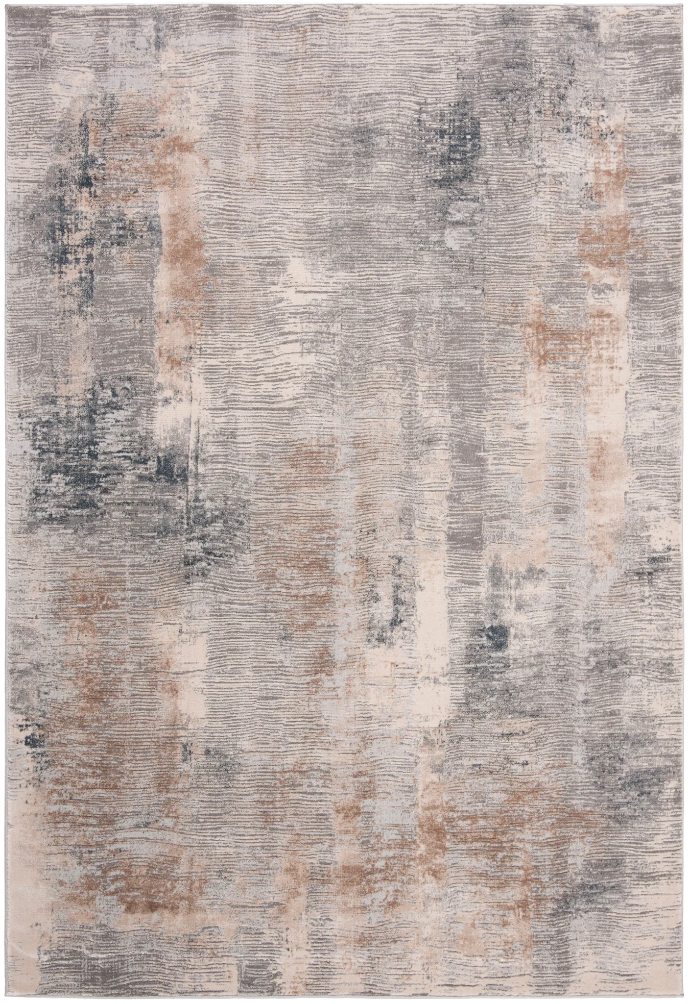 Invista Linear Abstract Rug in Cream / Gray