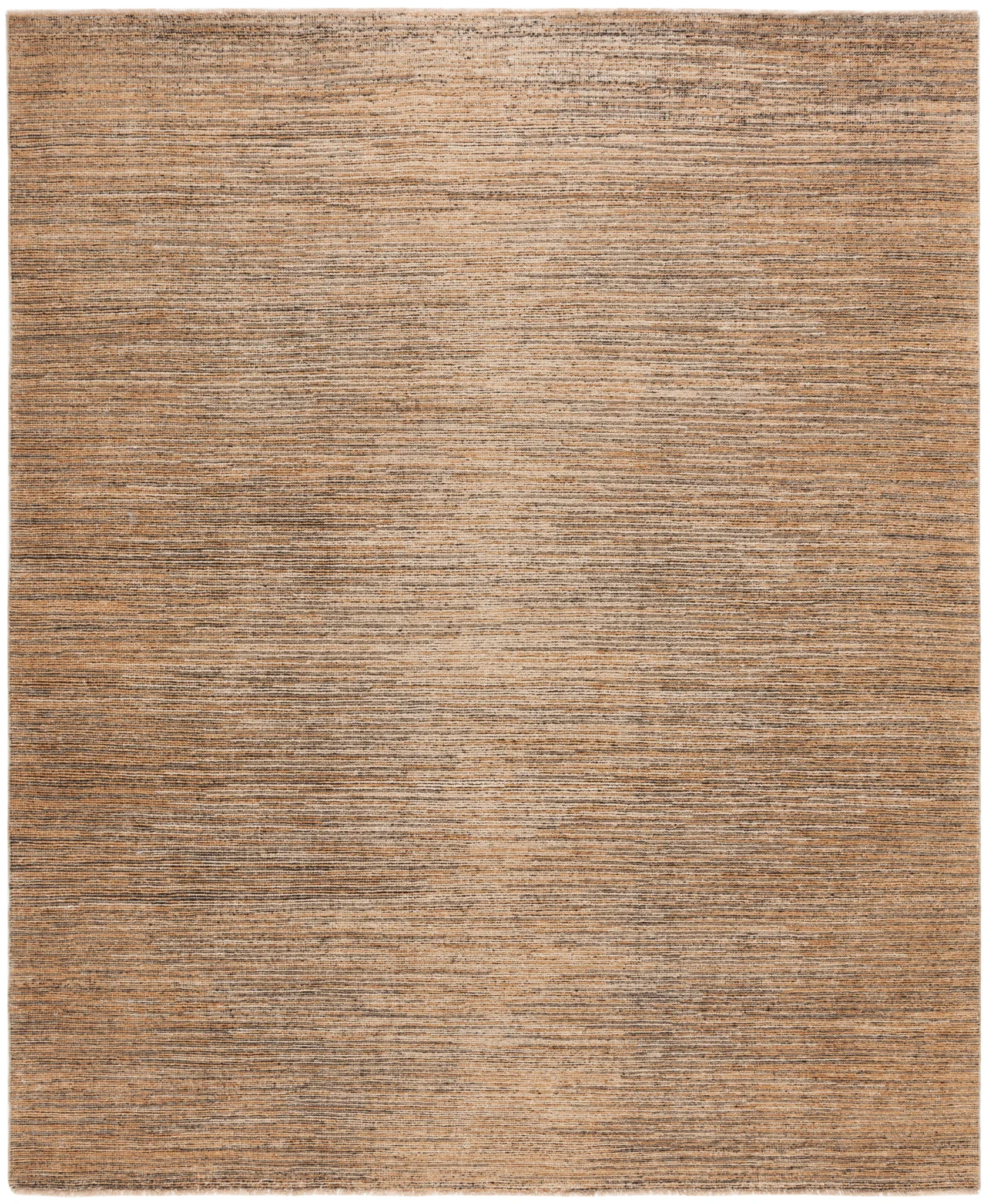Izmir Striated Hand-Knotted Rug in Brown / Gray