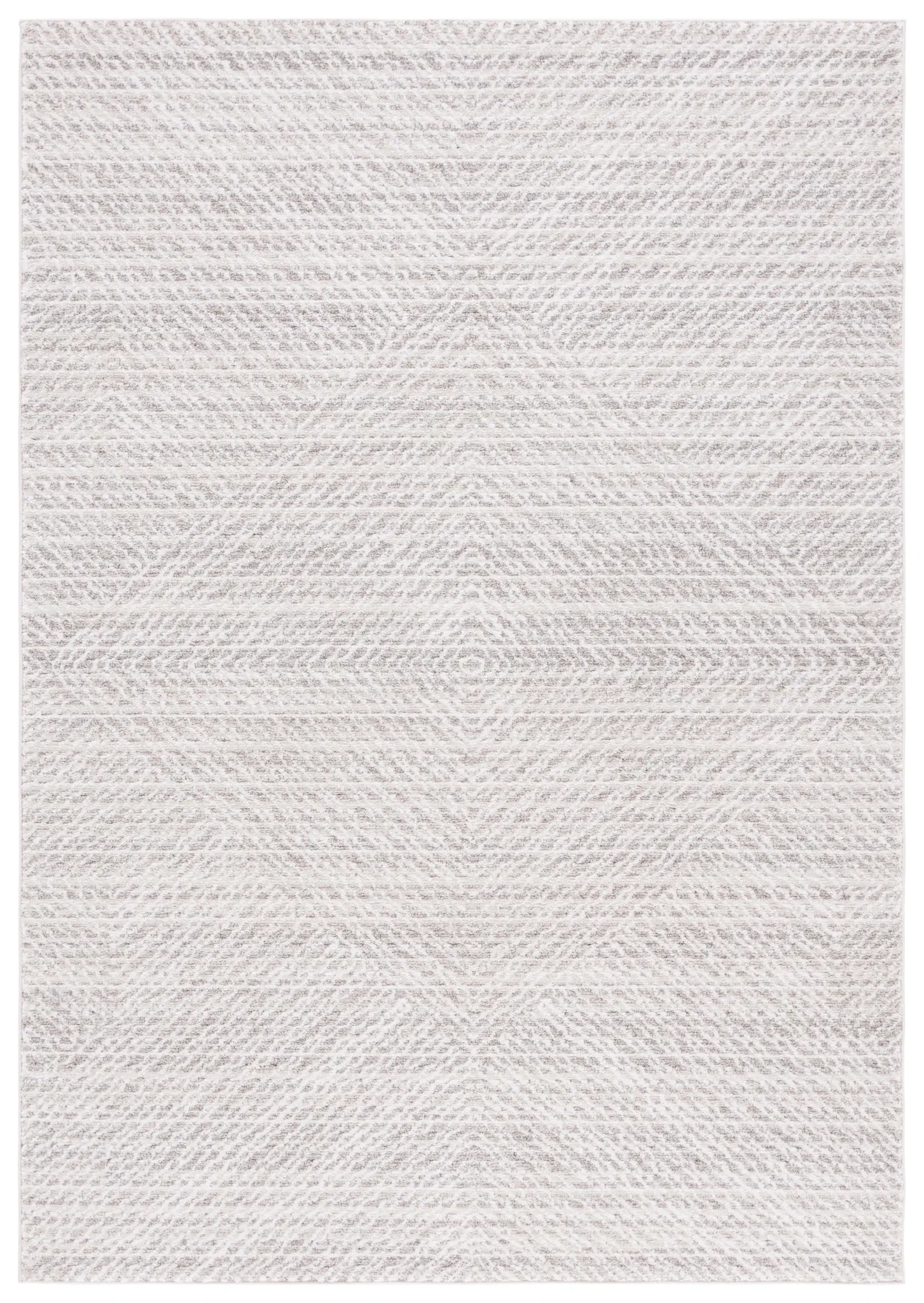 Jade Concentric Diamond Rug in Beige / Ivory
