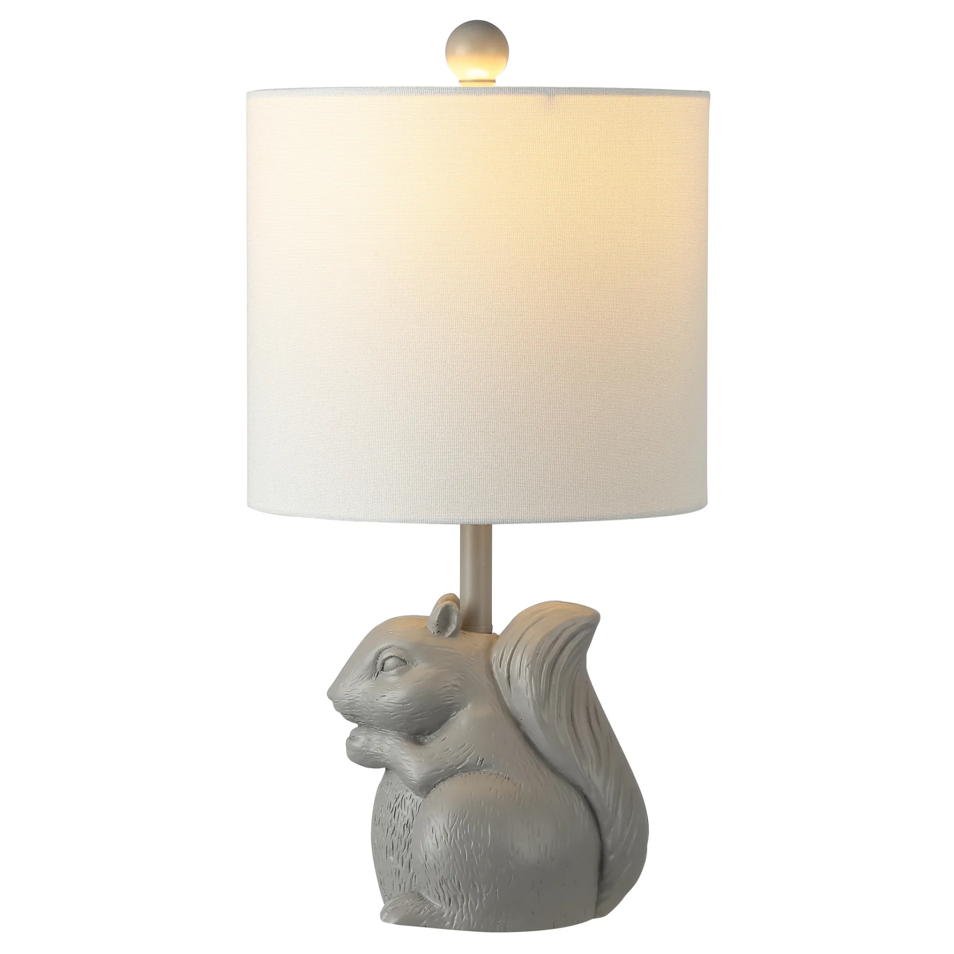 Sunny Squirrel Lamp in Gray