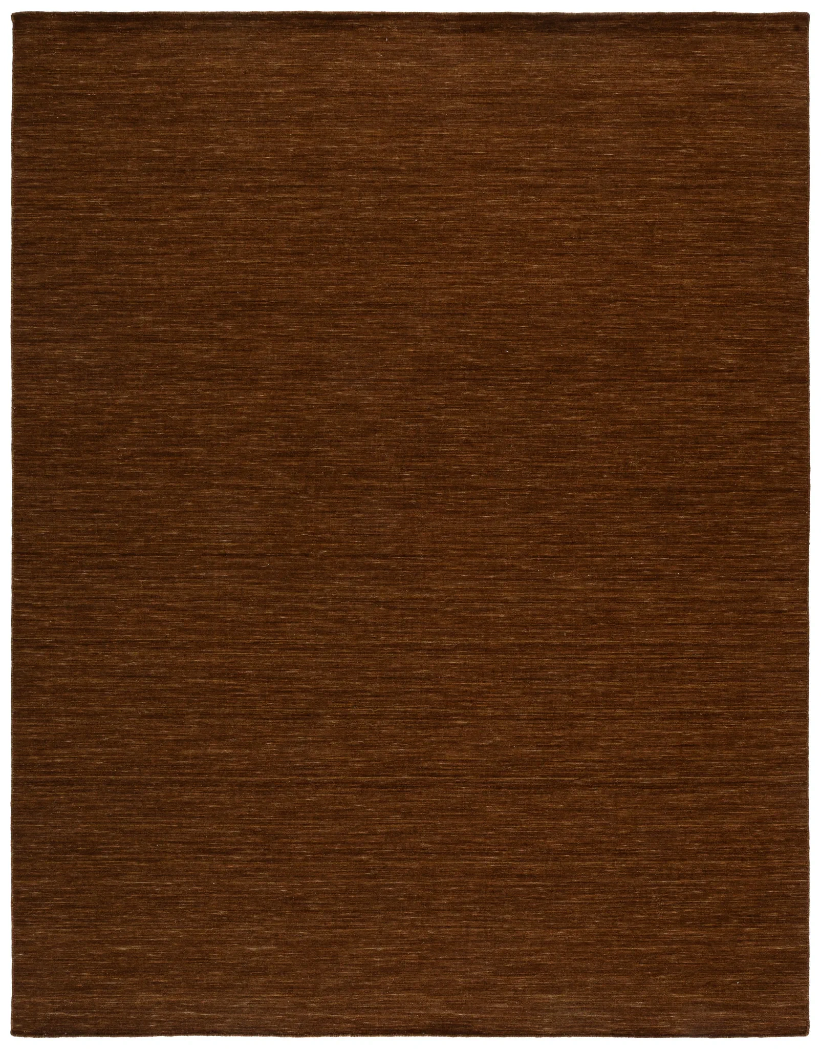 Kilim Solid Hand-Loomed Wool Rug in Brown