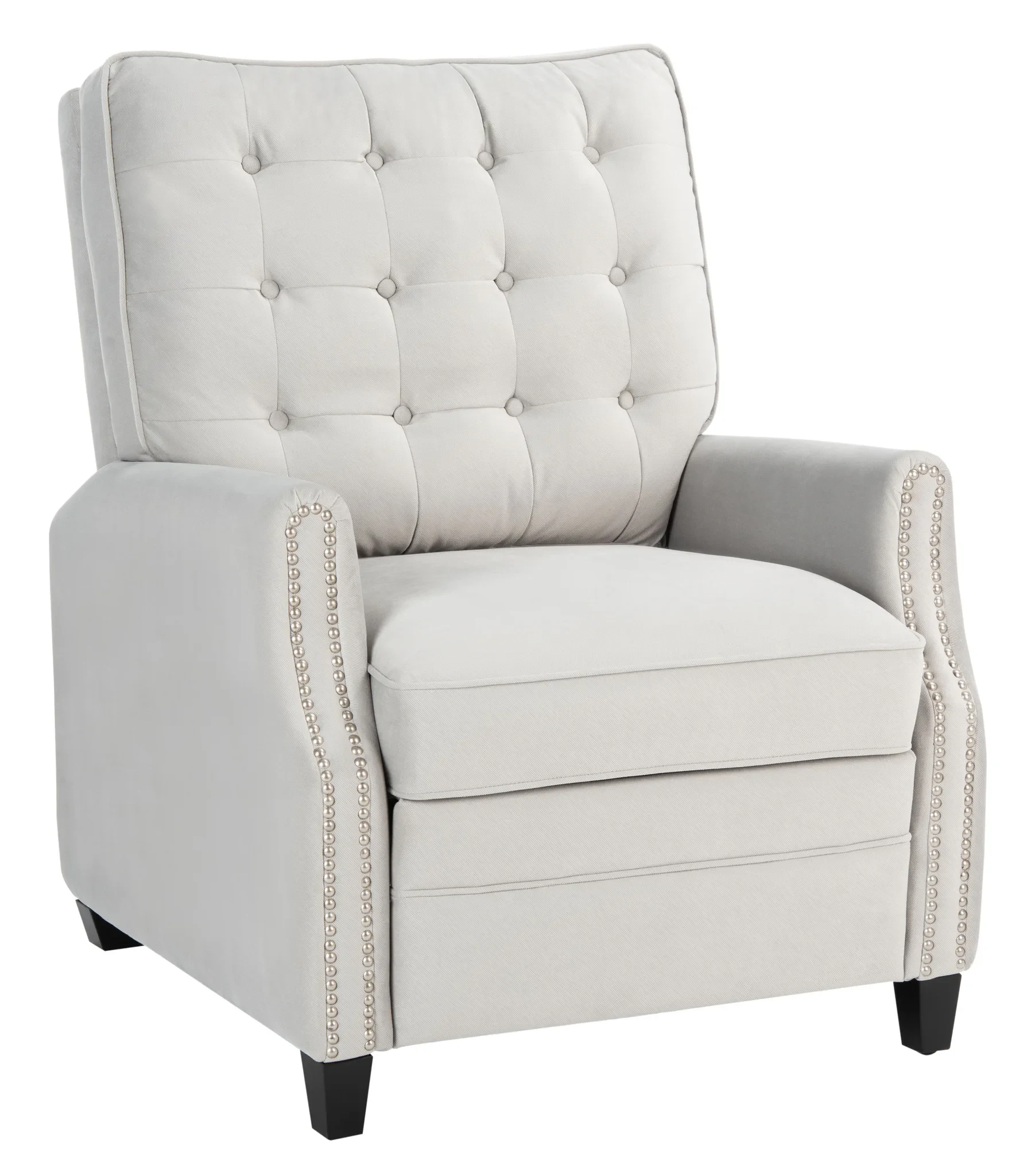 Leona Tufted Recliner in Light Brown