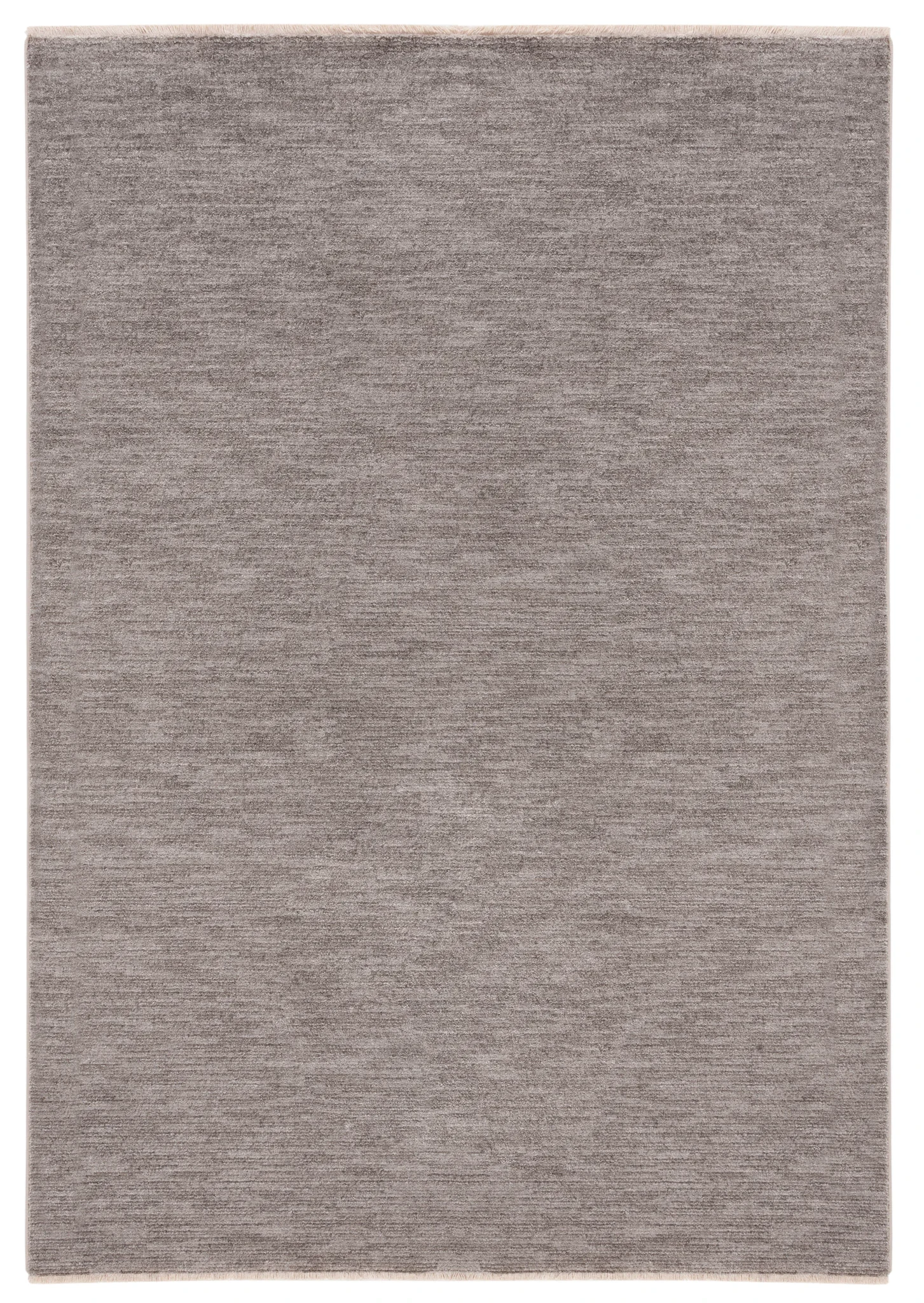 Lasa Solid Fringe Rug in Gray