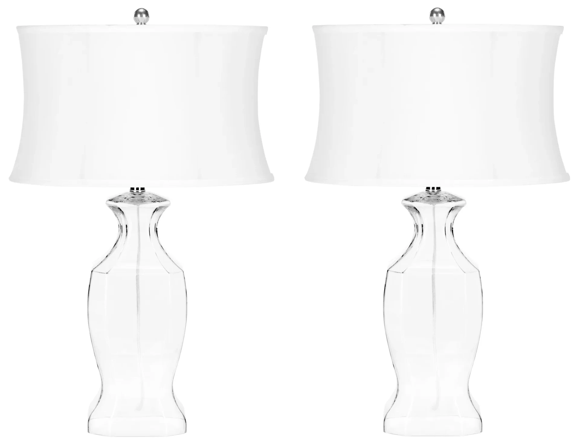Glass Table Lamp (Set Of 2) in Clear