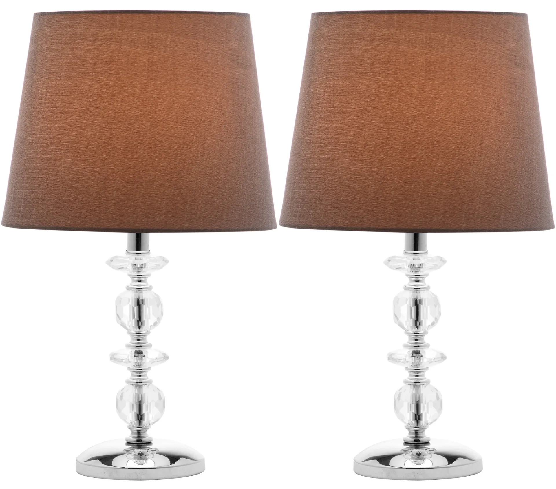 Derry Stacked Crystal Orb Lamp (Set Of 2) in Clear