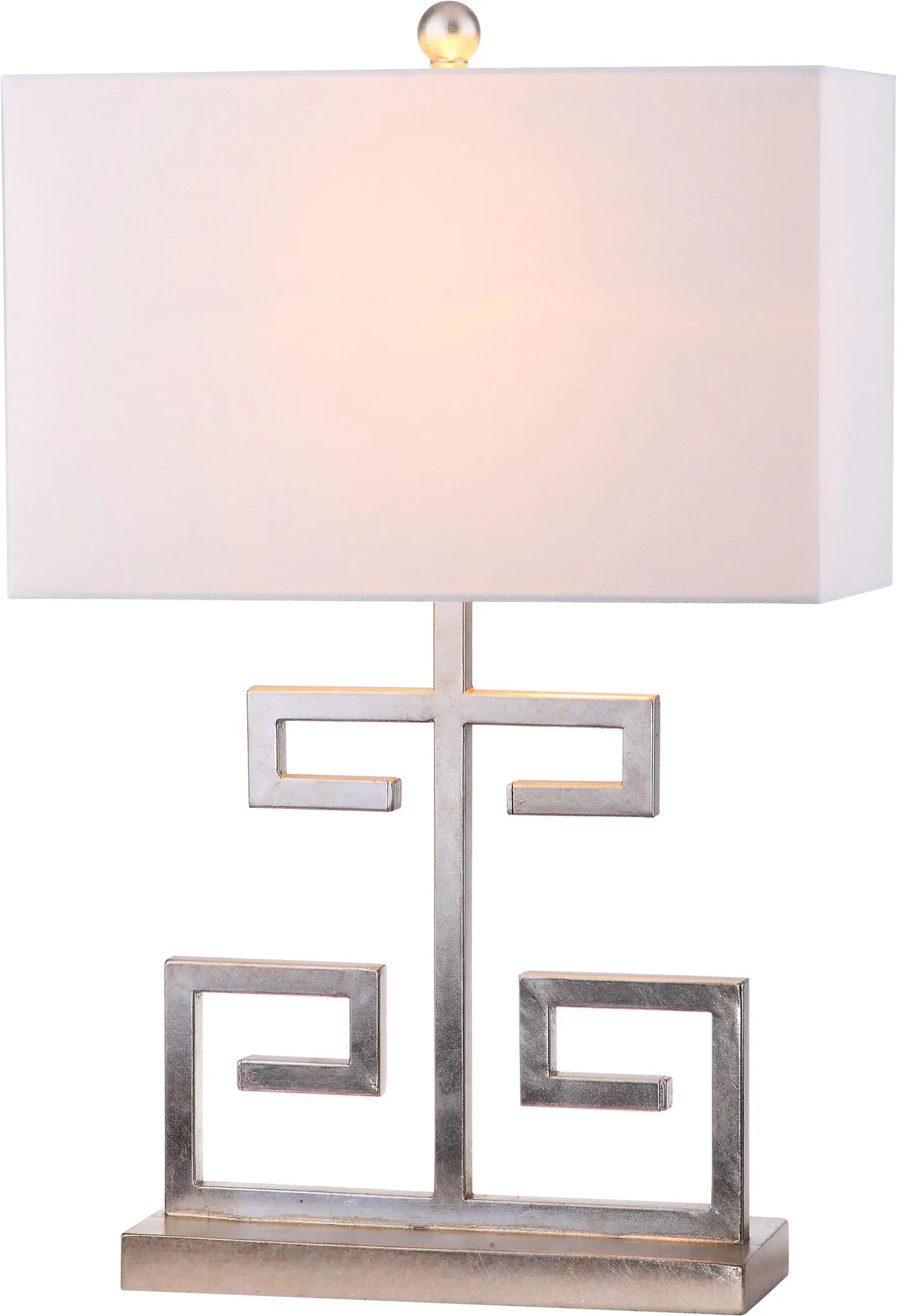 Greek Key Table Lamp (Set of 2) in Chrome
