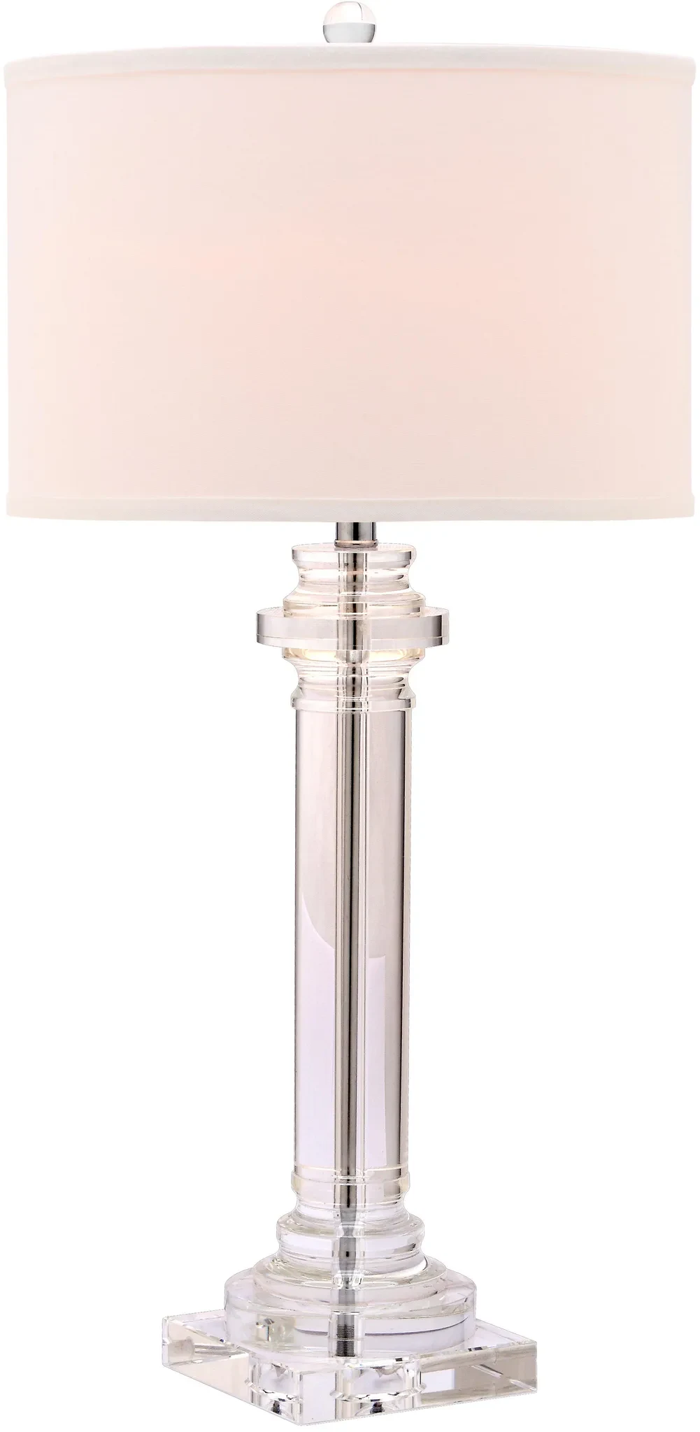 Nina Crystal Column Table Lamp in Clear