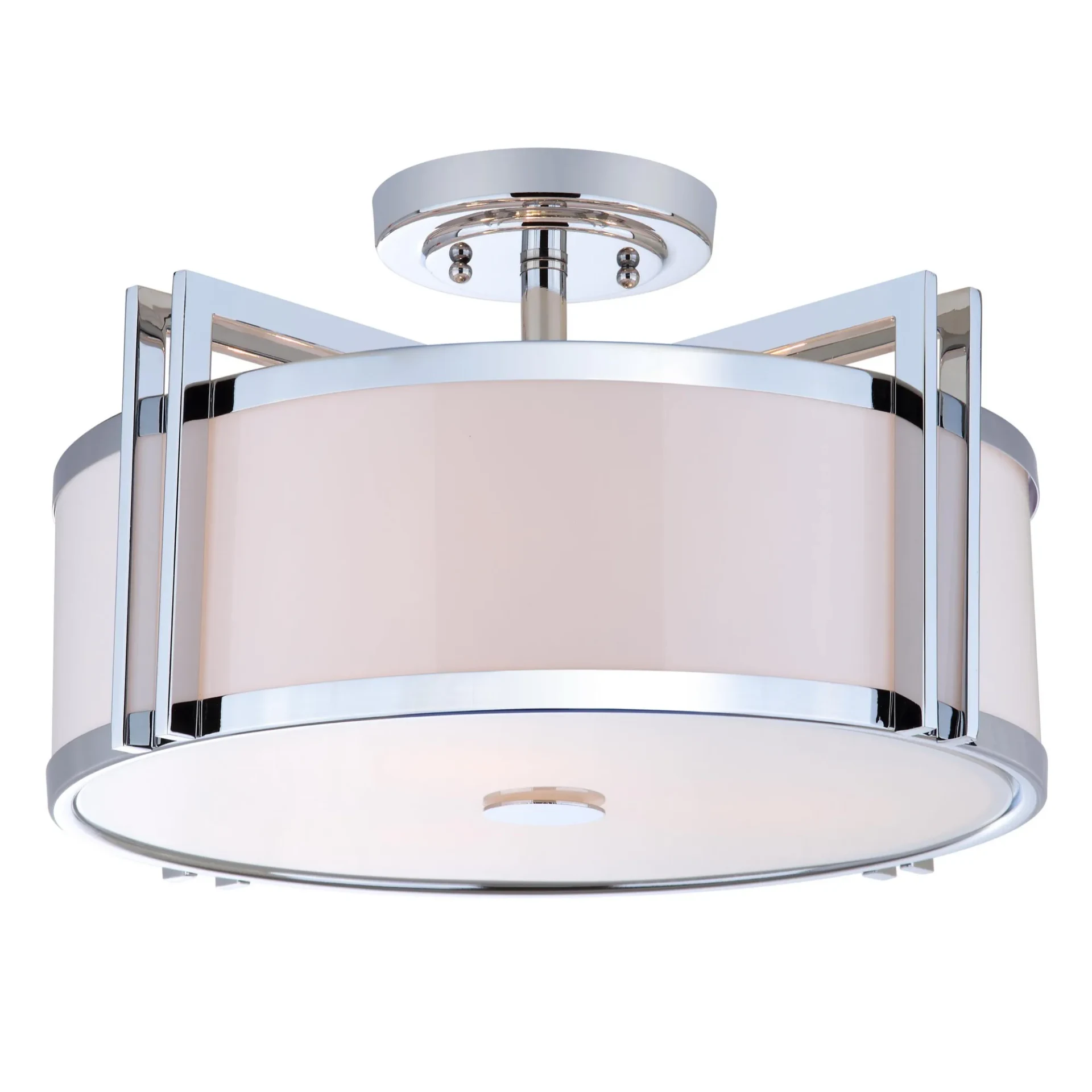 Orb Drum Ceiling Light in Chrome