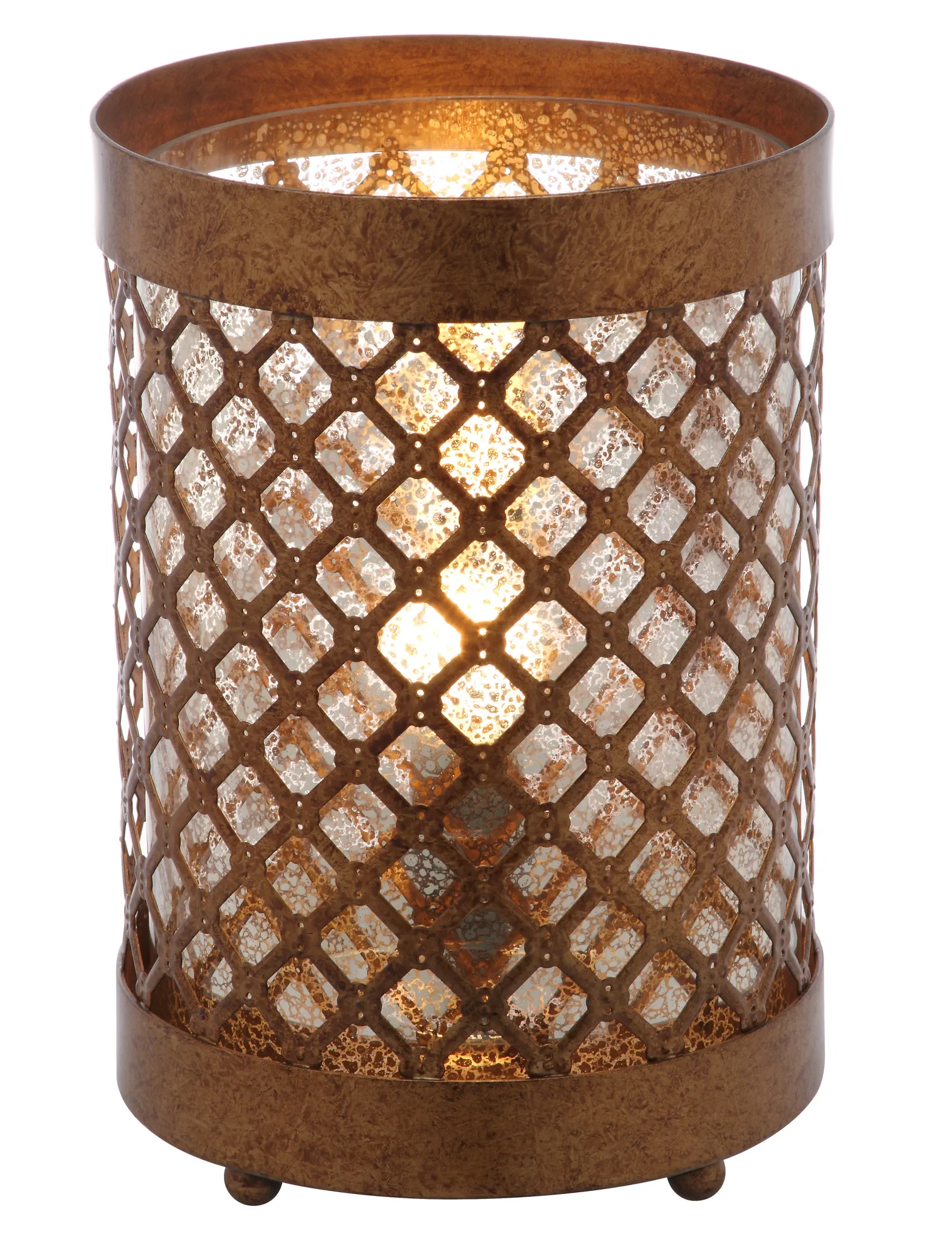 Borden Hurricane Lamp (Set of 2) in Gold