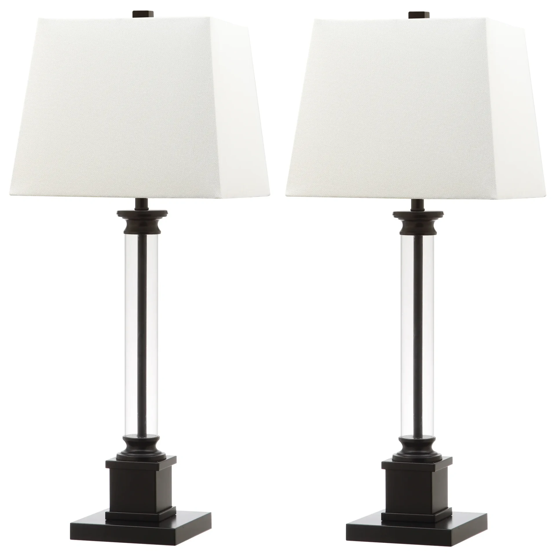 Davis Table Lamp (Set Of 2) in Clear / Black
