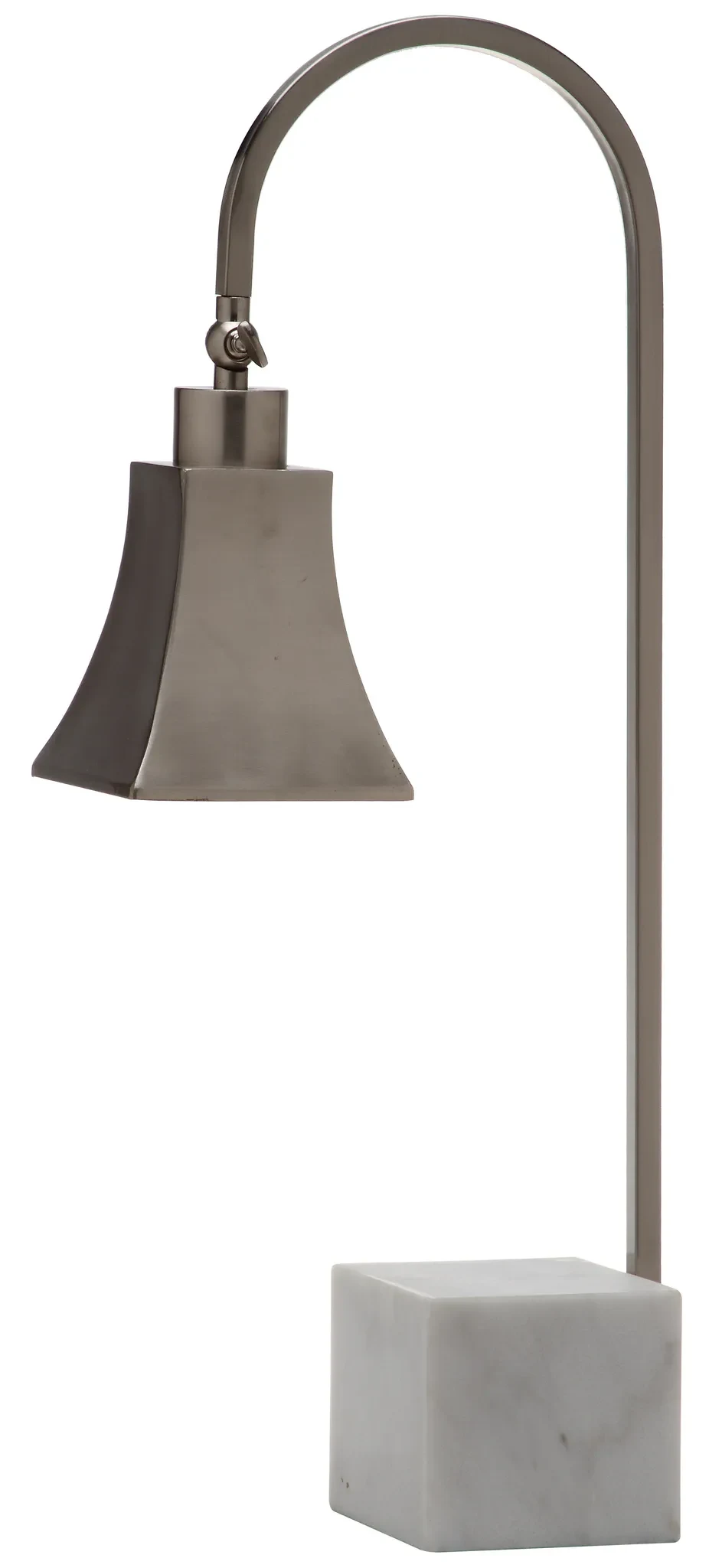 Charley Desk Lamp (Set of 2) in Nickel / White