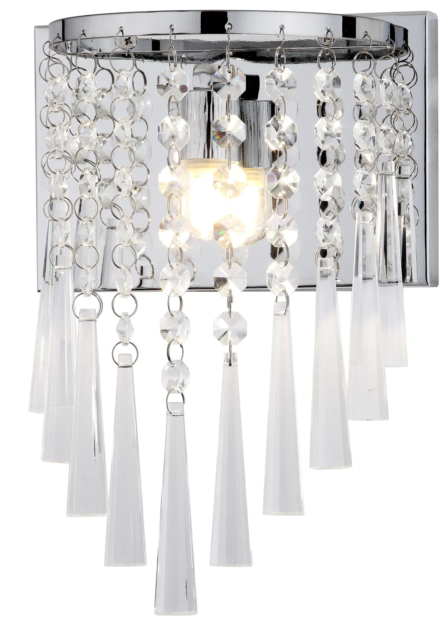 Tilly Wall Sconce (Set Of 2) in Chrome / Clear