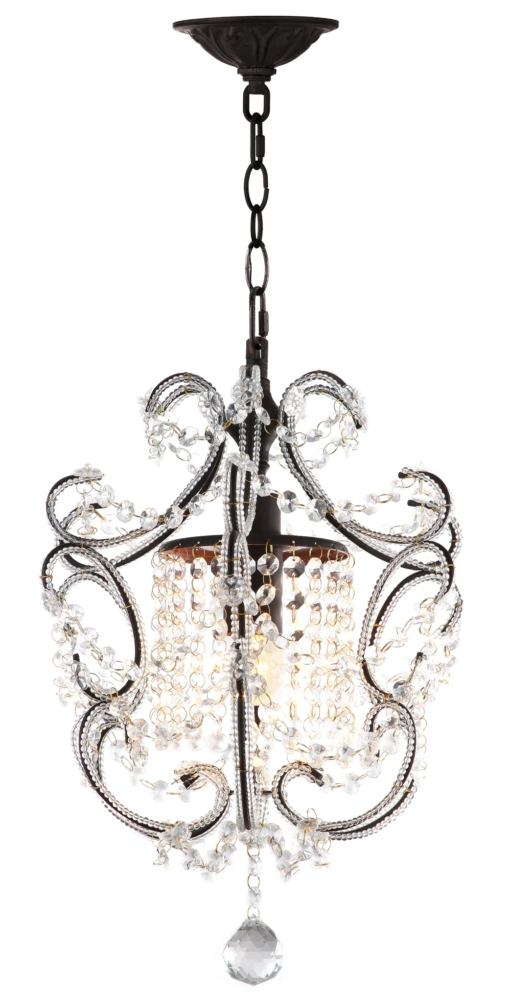 Luna Chandelier in Clear / Brown