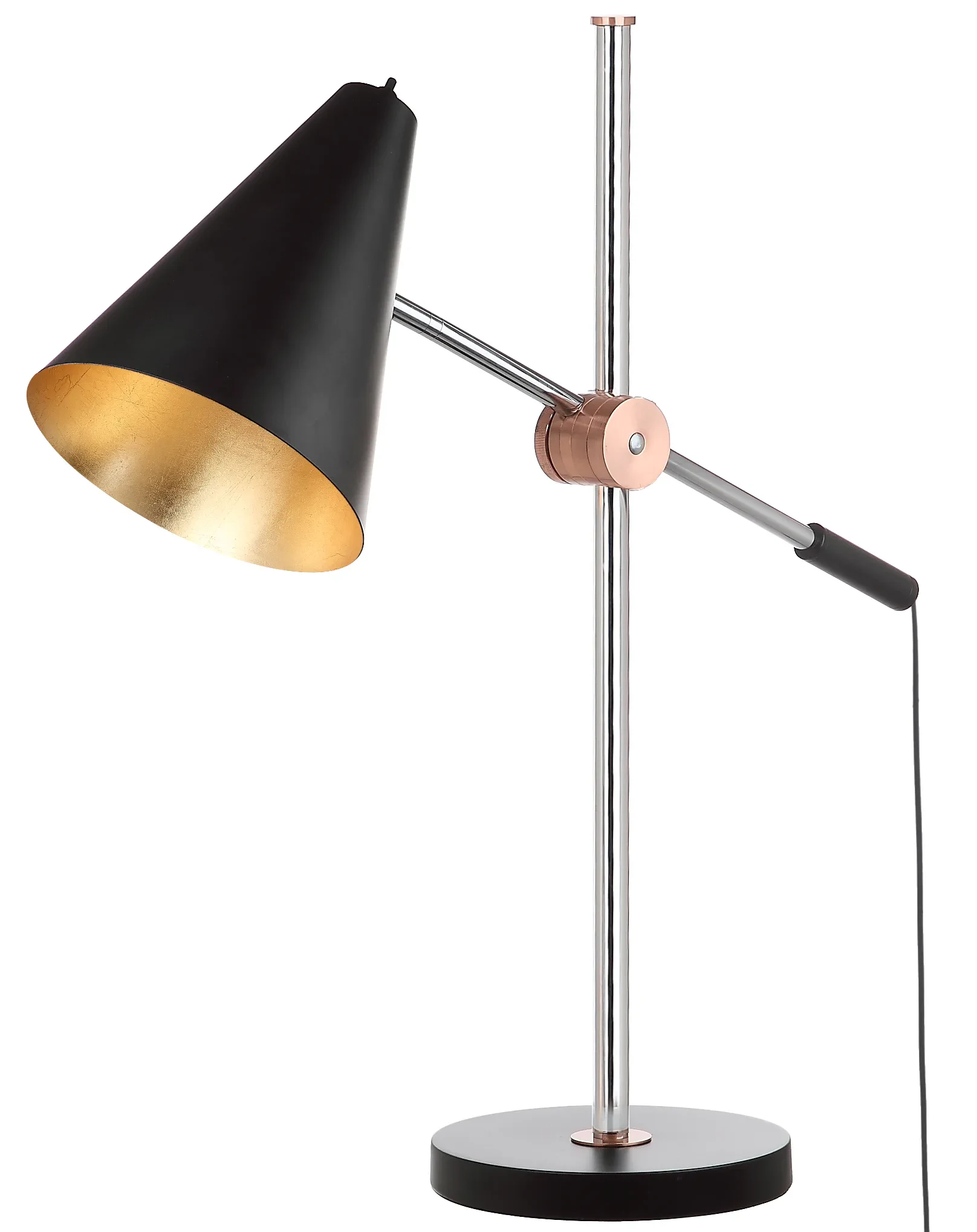 Alexus Table Lamp in Chrome / Black