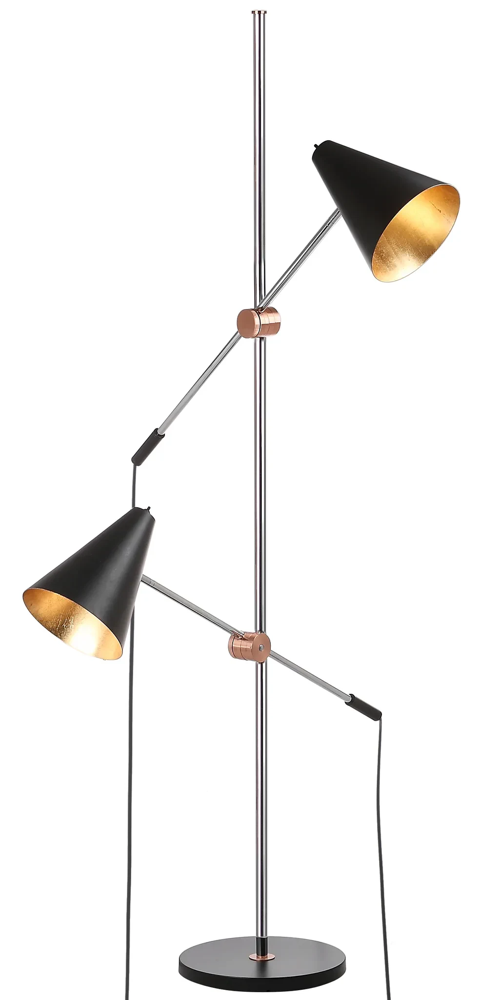 Reed Floor Lamp in Chrome / Black