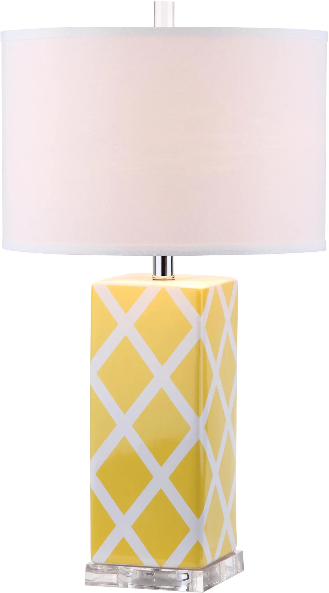 Garden Lattice Table Lamp (Set of 2) in Gray