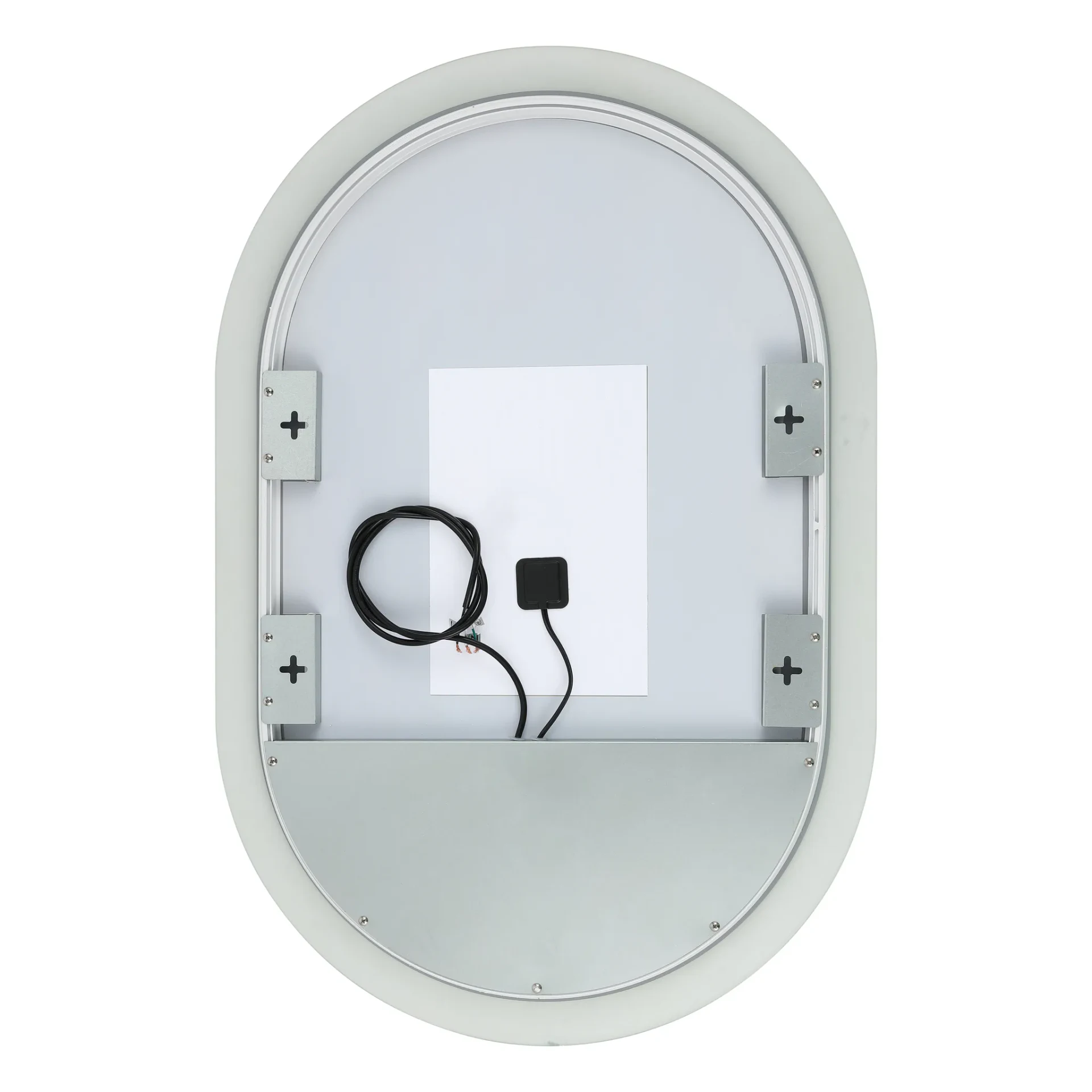 Wes 24" Led Mirror in Silver / White