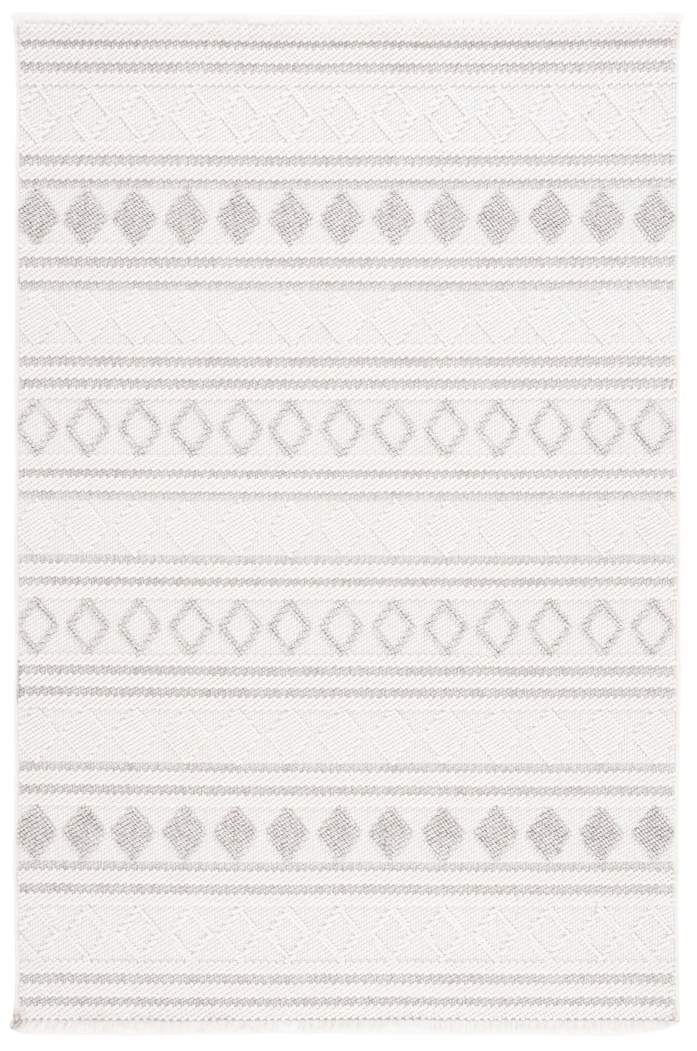 Lotus Scandinavian Diamond Rug in Ivory / Beige