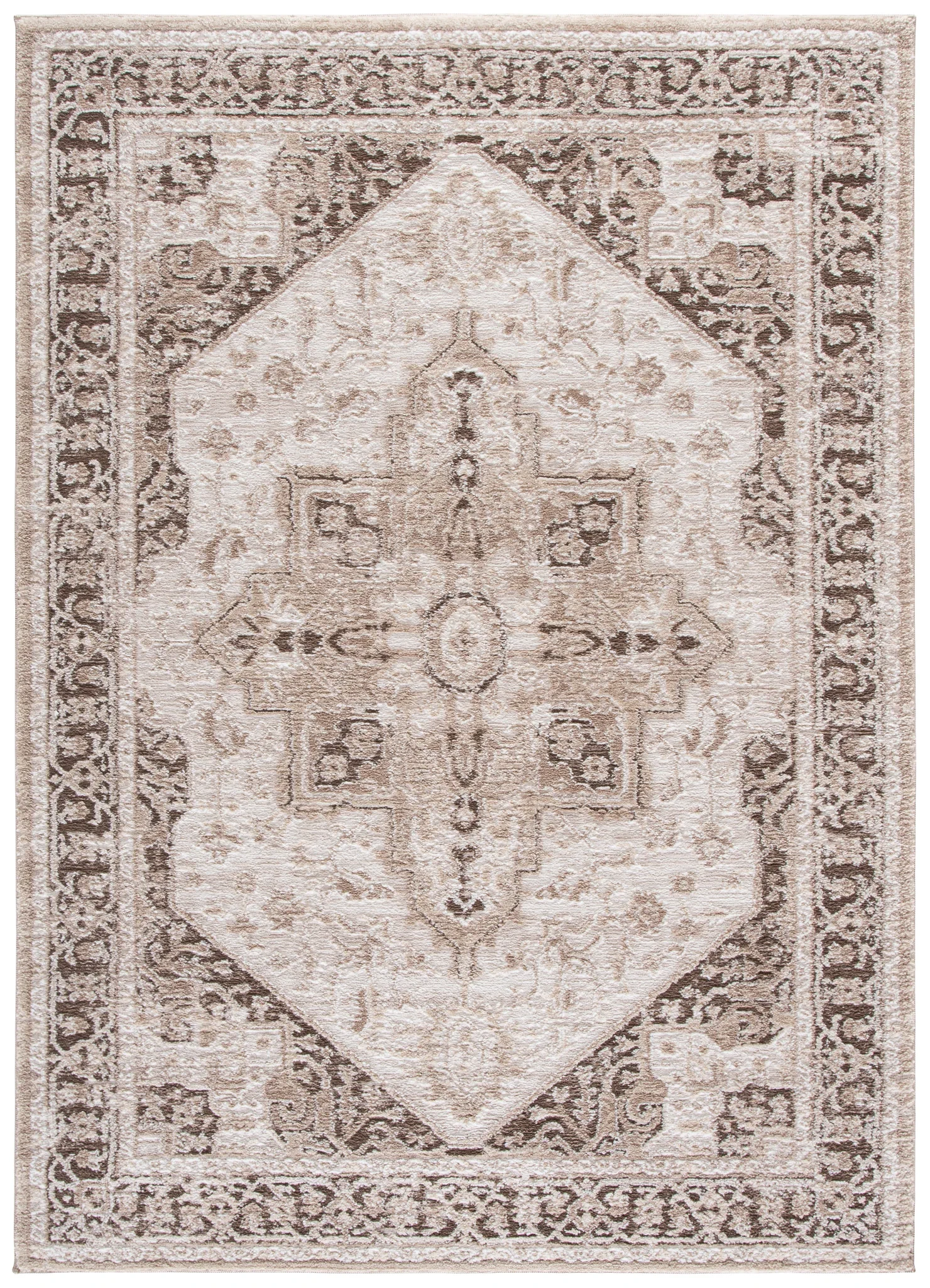 Lunara Medallion Rug in Beige / Ivory