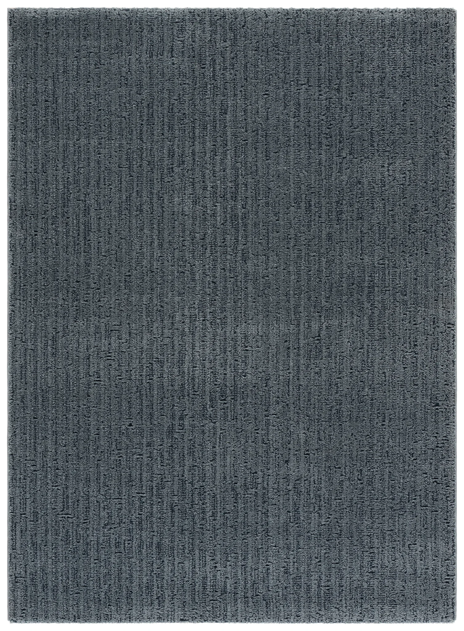 Lunara Modern Striated Rug in Blue / Dark Blue