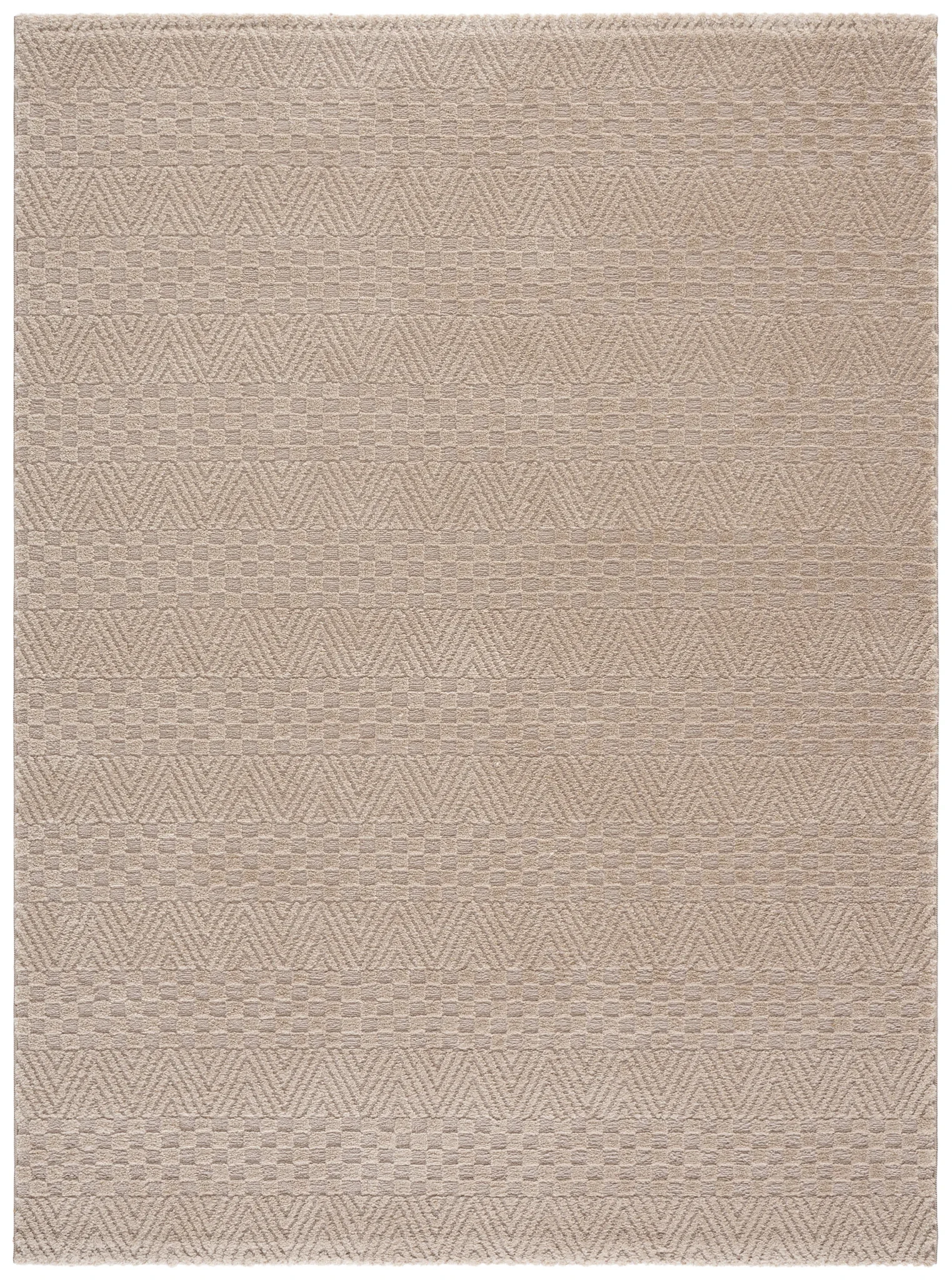 Lunara Modern Chevron Rug in Beige / Light Beige