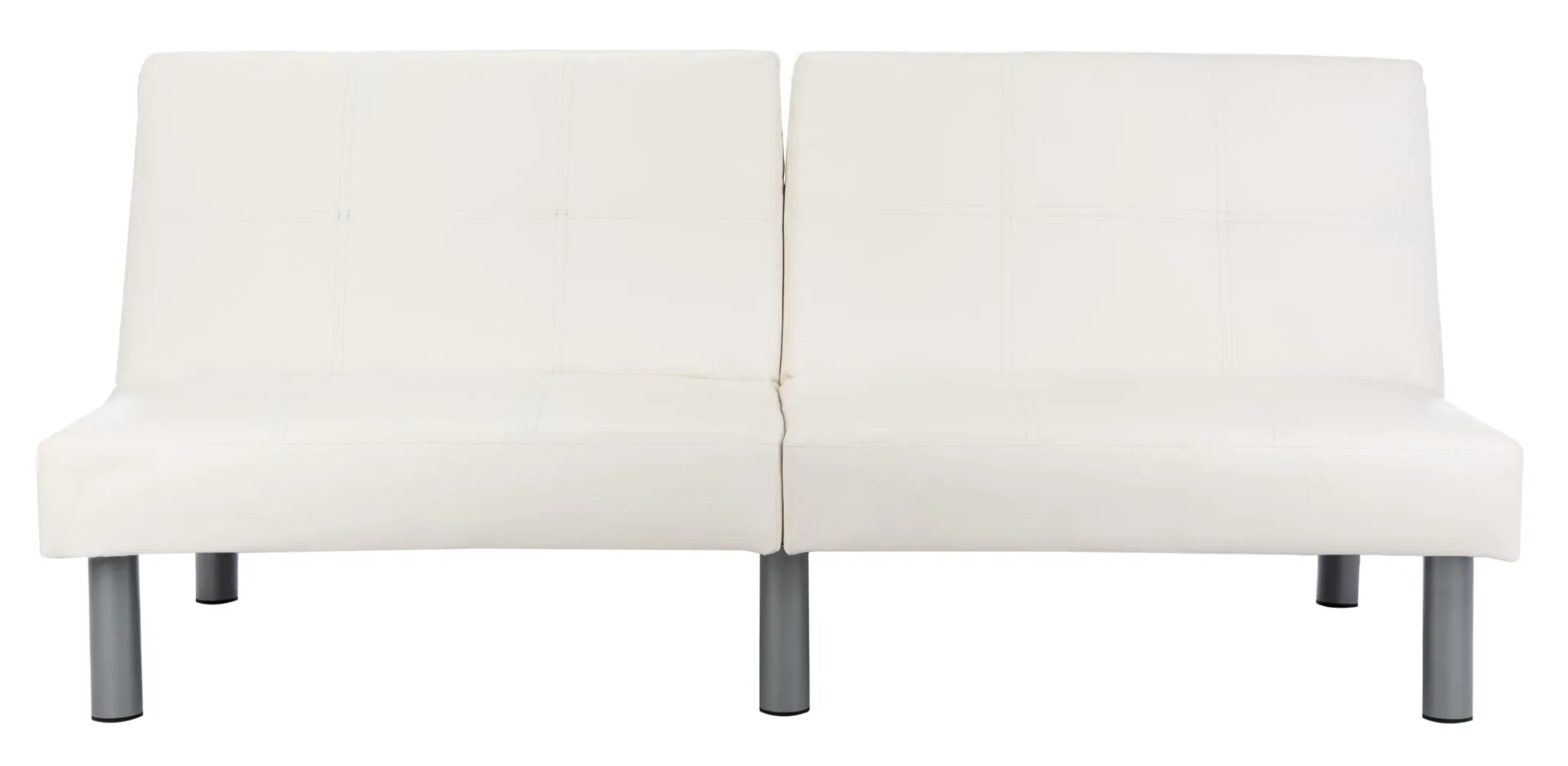 Noho Foldable Futon Bed in White / Silver