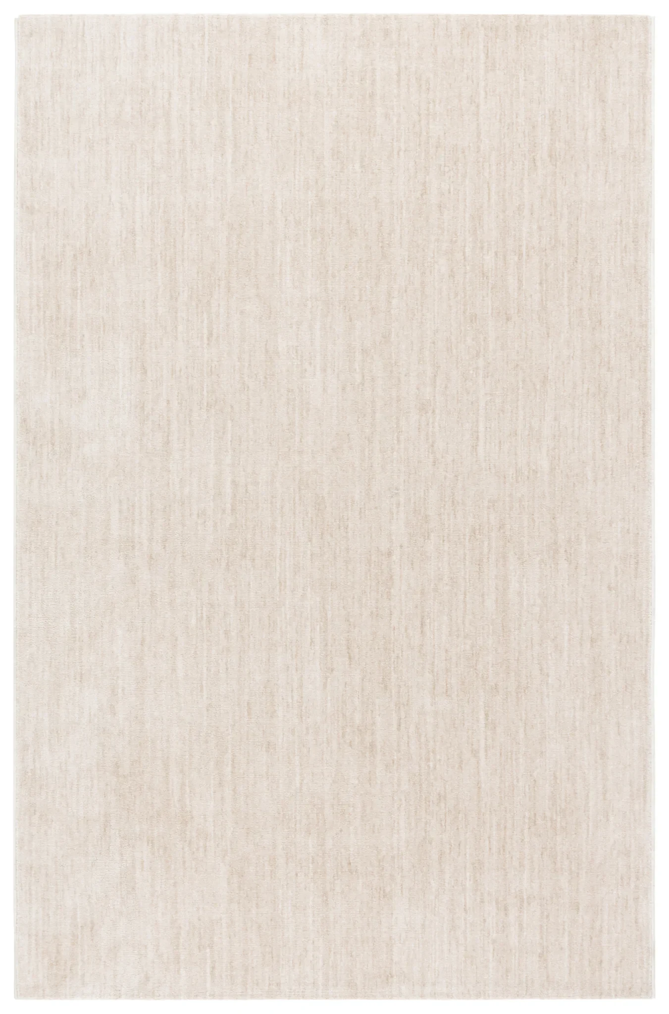 Mabel Solid Striated Rug in Beige / Ivory