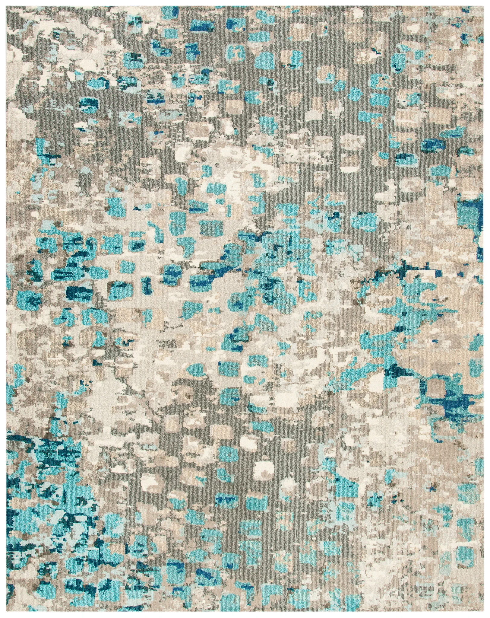 Madison Abstract Rug in Gray / Blue