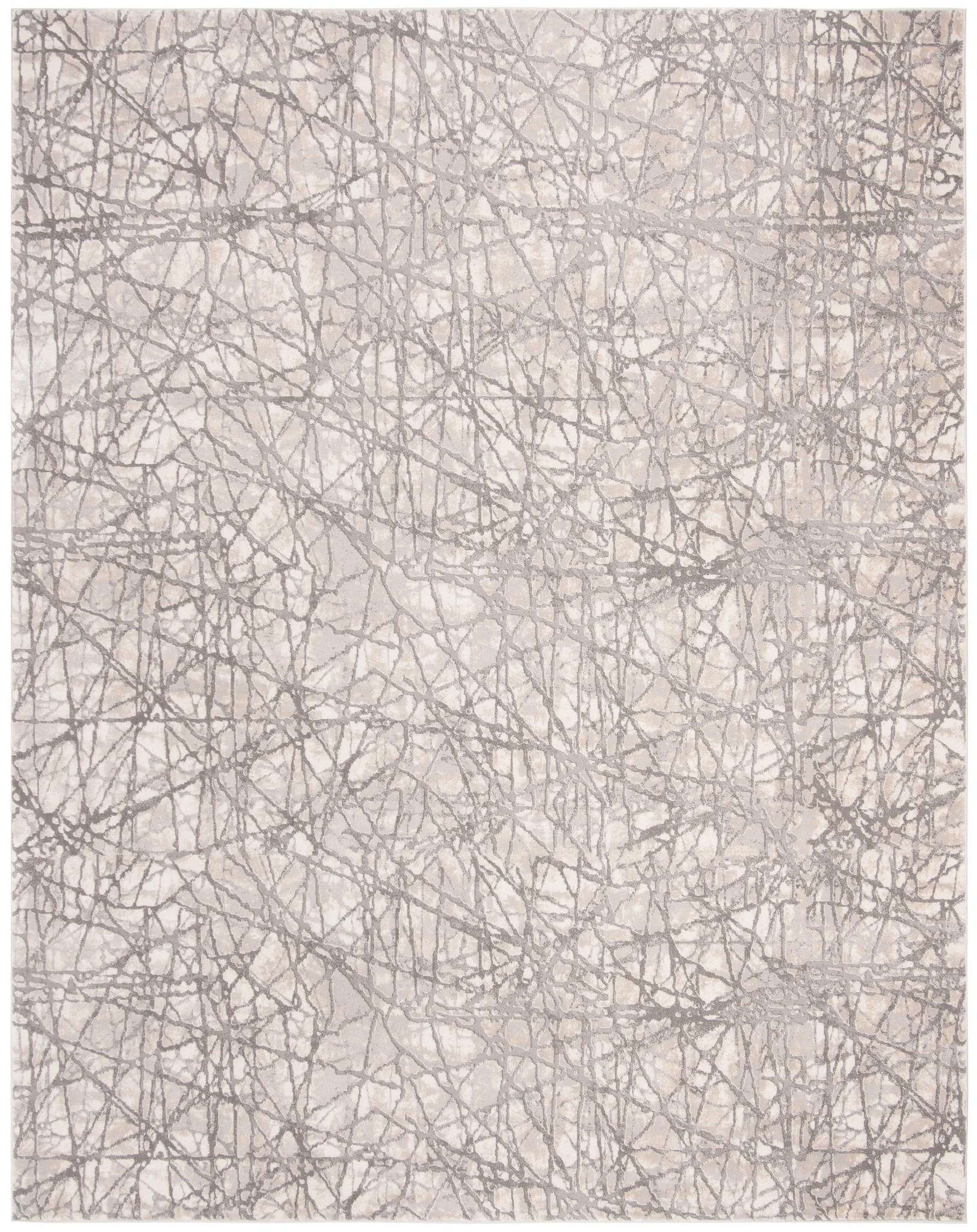 Meadow Intersecting Lines Rug in Beige / Gray