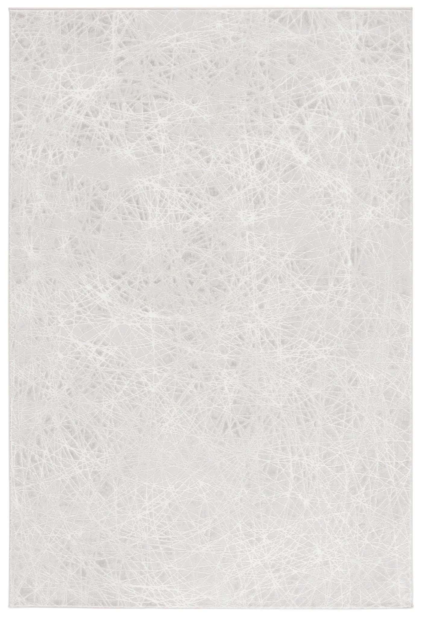 Memphis Abstract Web Rug in Gray / Ivory