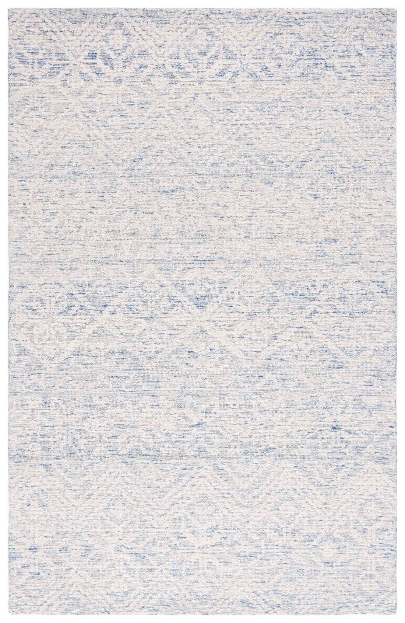 Metro Mottled Allover Hand-Tufted Wool Rug in Blue / Ivory