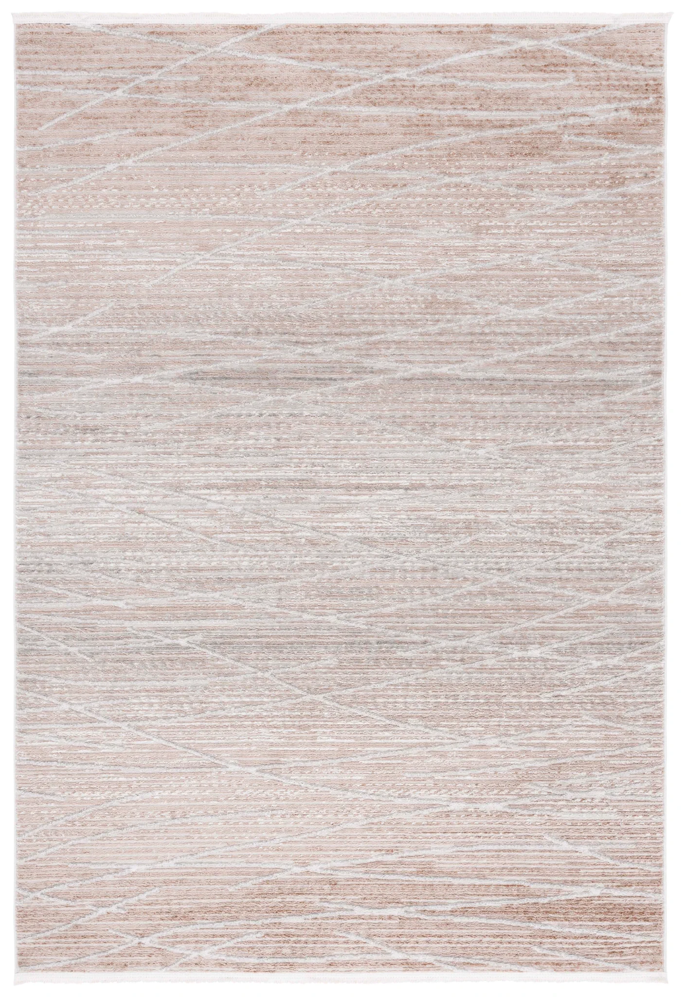 Mila Linear Abstract Rug in Beige / Gray