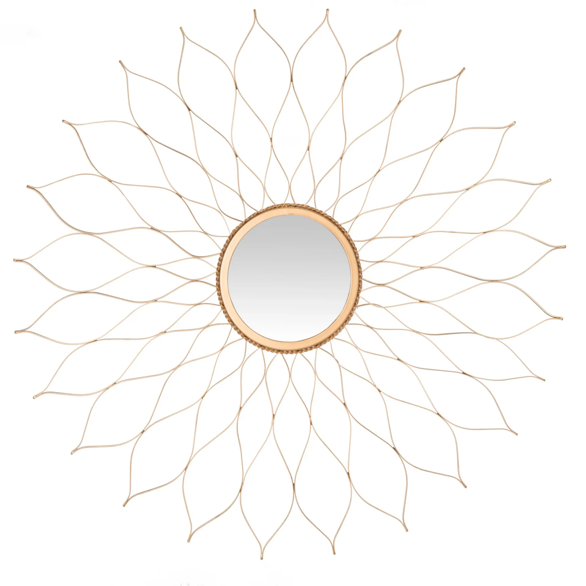 Flower Mirror in Gold