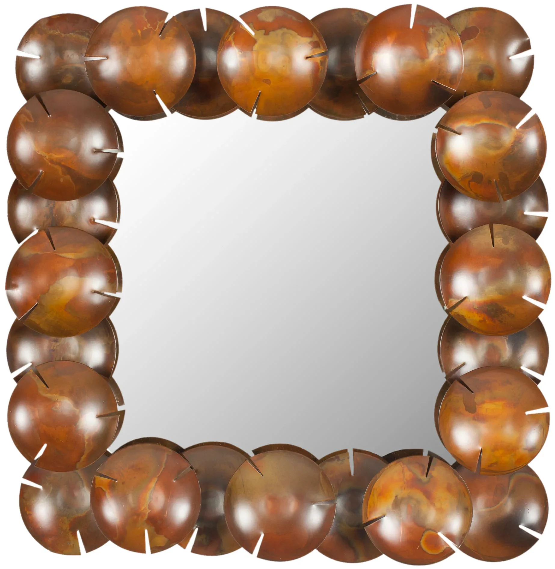 Round Cup Mirror in Copper