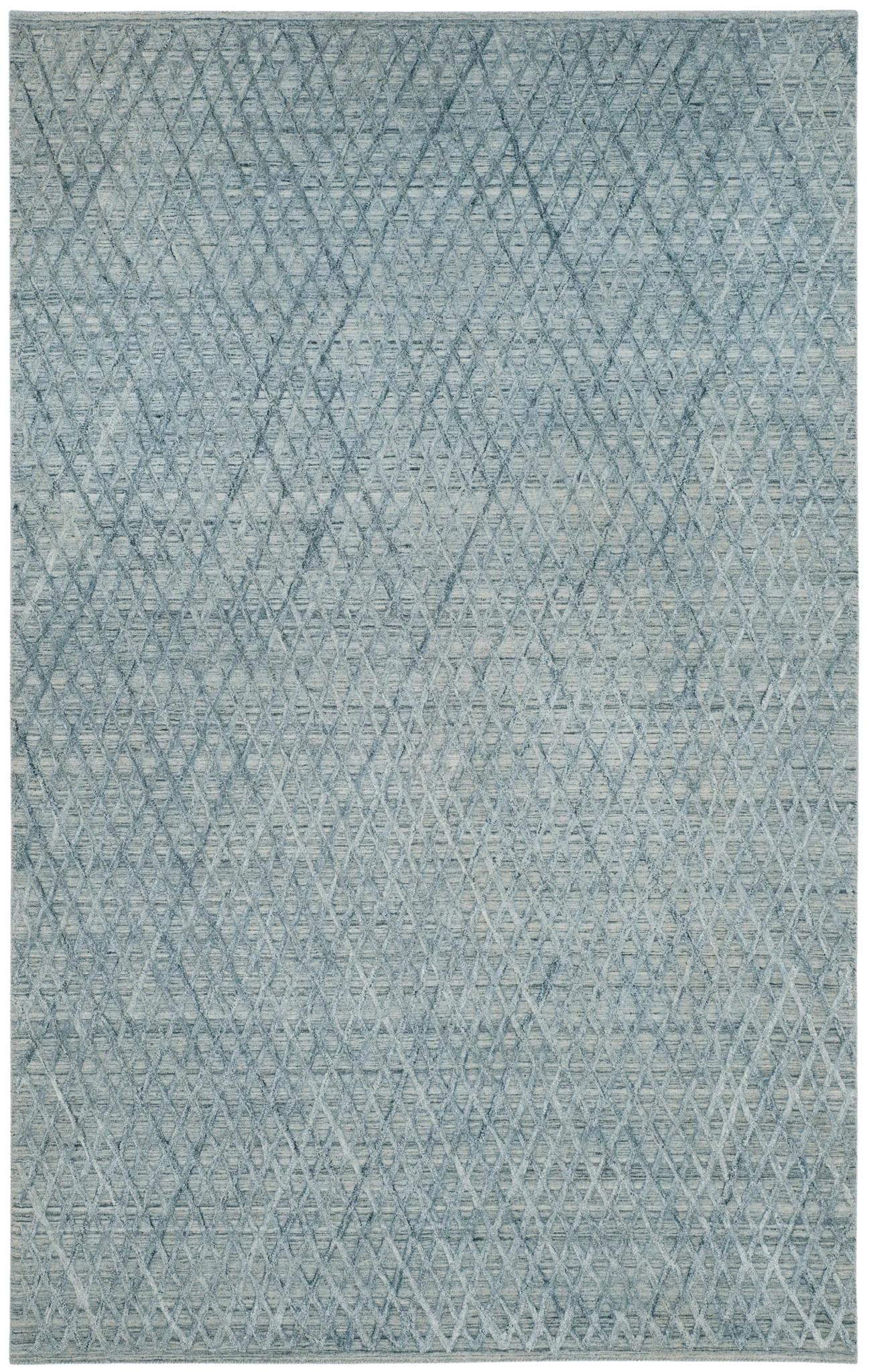 Mirage Diamond Grid Hand-Loomed Rug in Indigo