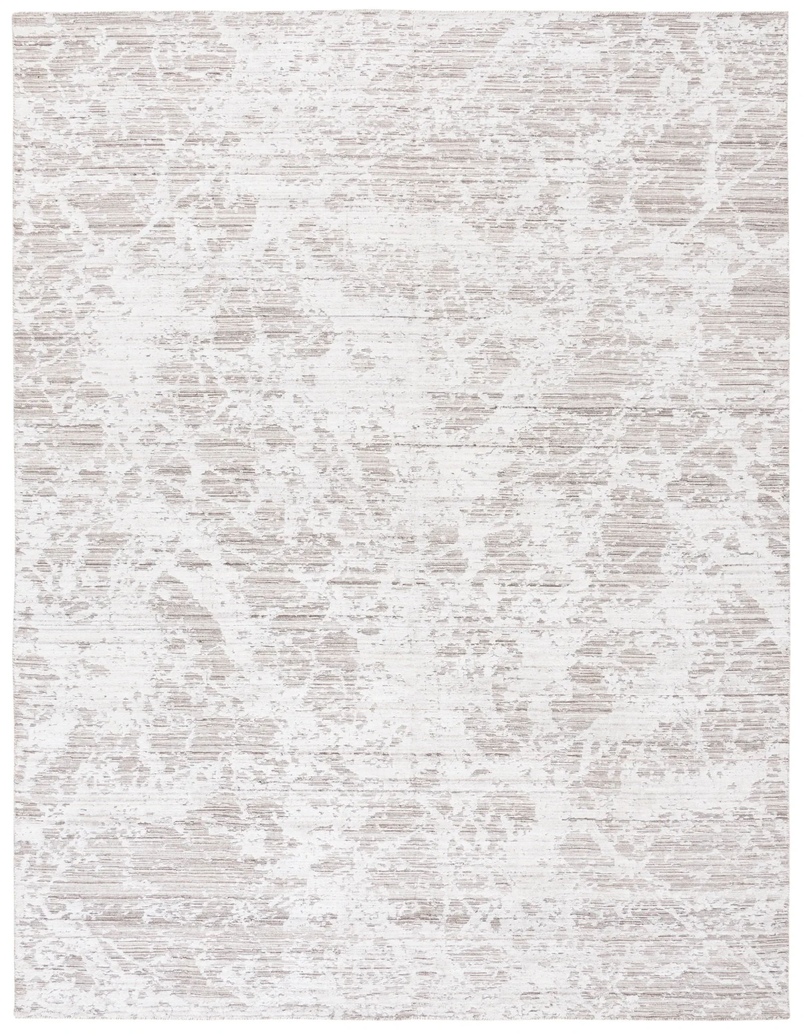 Mirage Abstract Crackle Hand-Loomed Rug in Ivory / Taupe