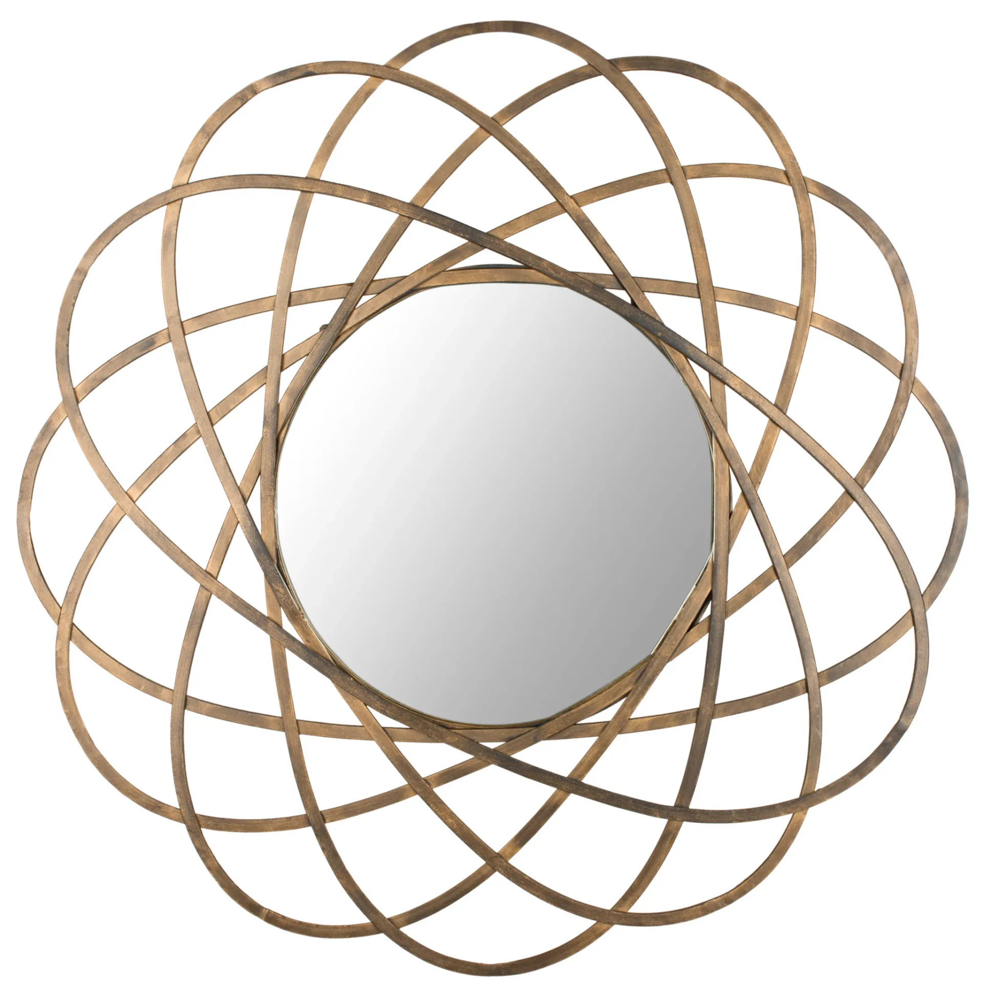 Galaxy Mirror in Antique Gold