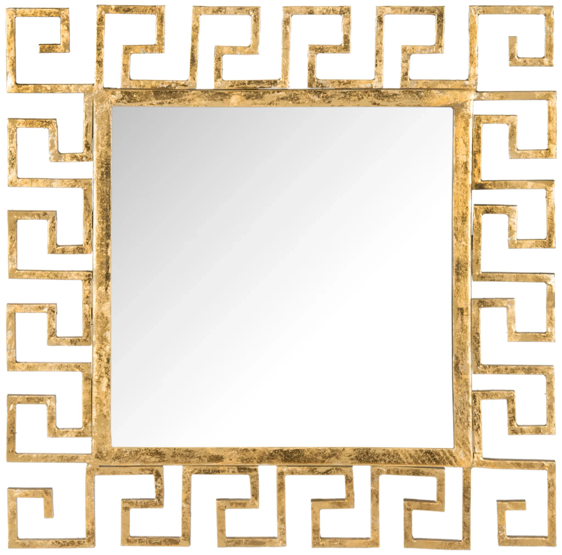 Calliope Greek Key Mirror in Antique Gold