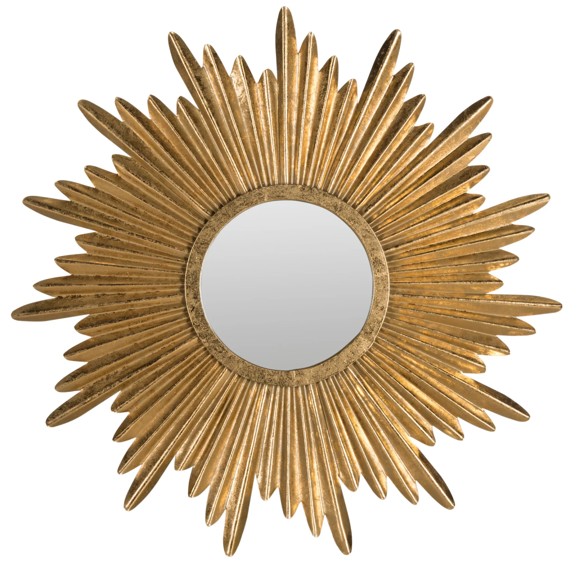 Josephine Sunburst Mirror in Antique Gold