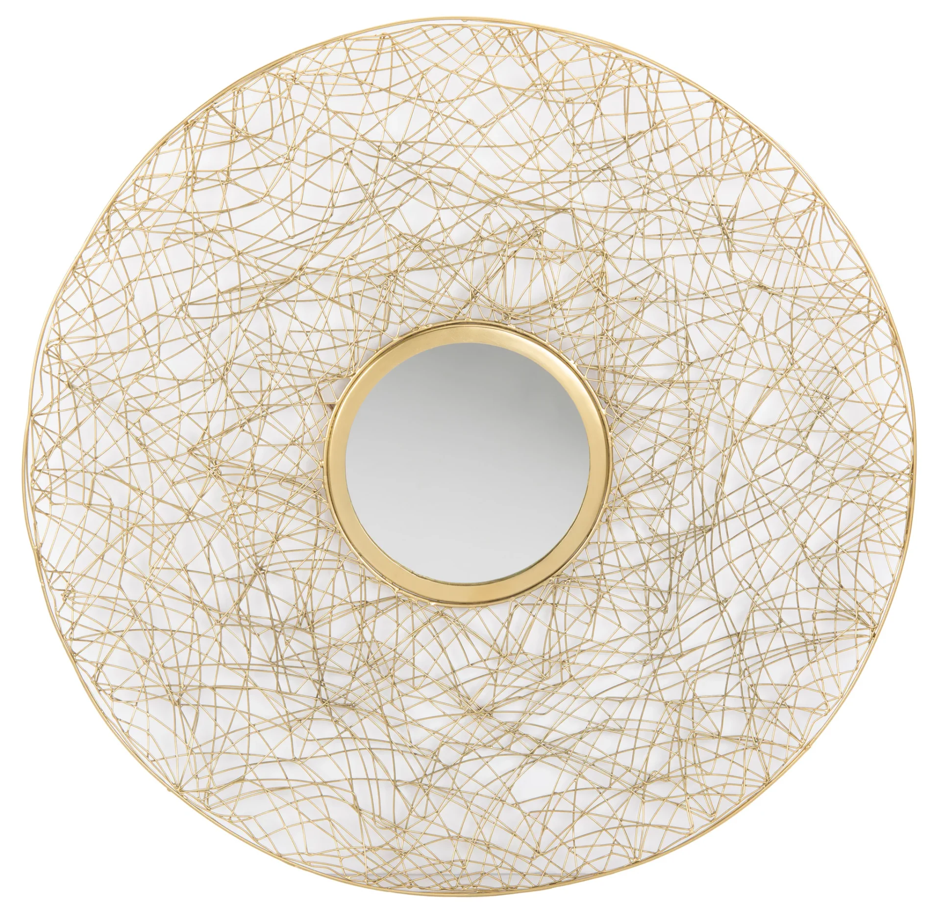 Harner Mirror in Shiny Brass Finish