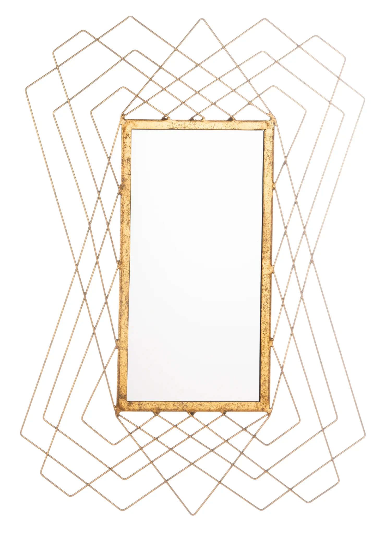 Hazelton Mirror in Gold Foil